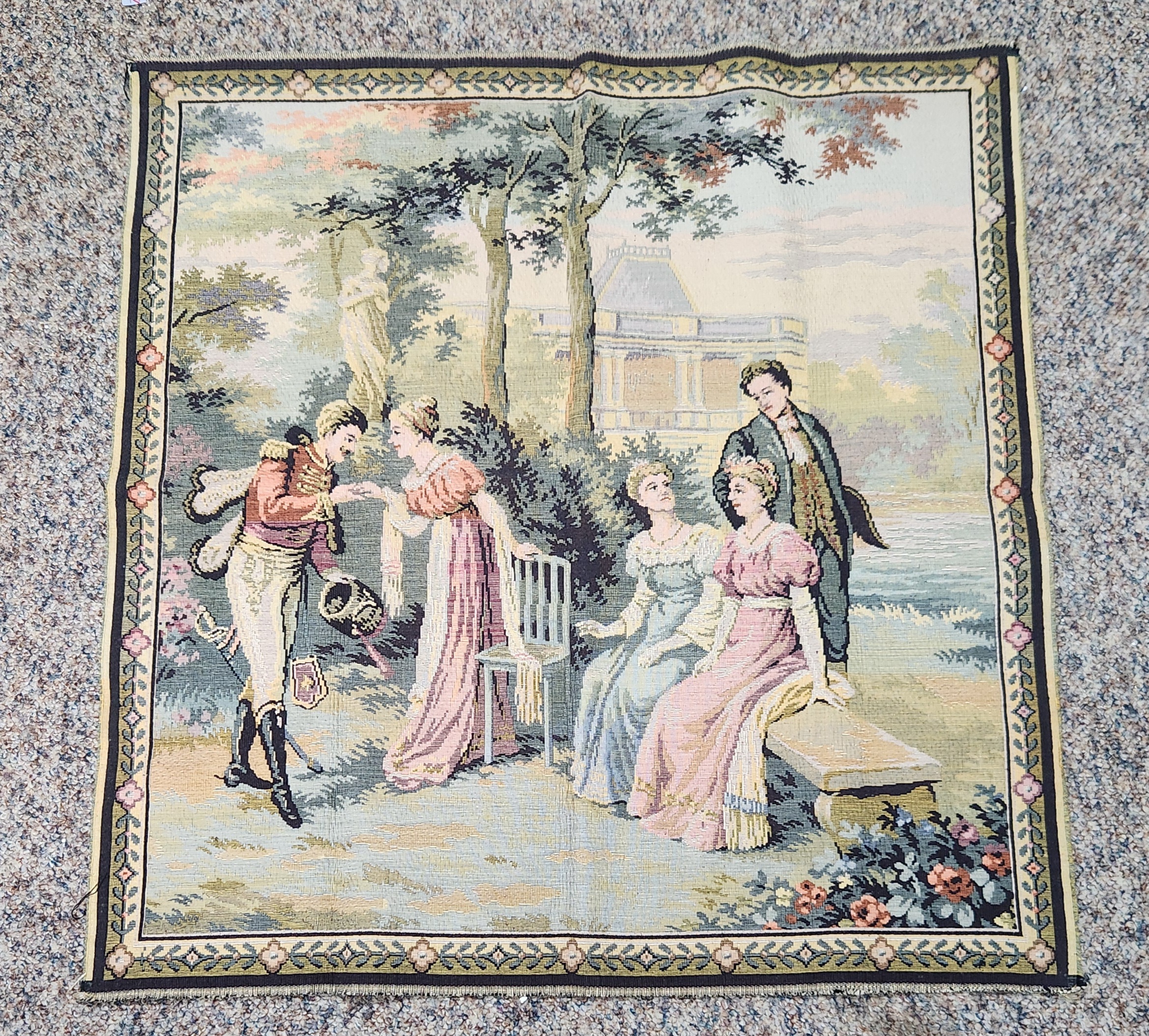 Garden Scene Tapestry Panel