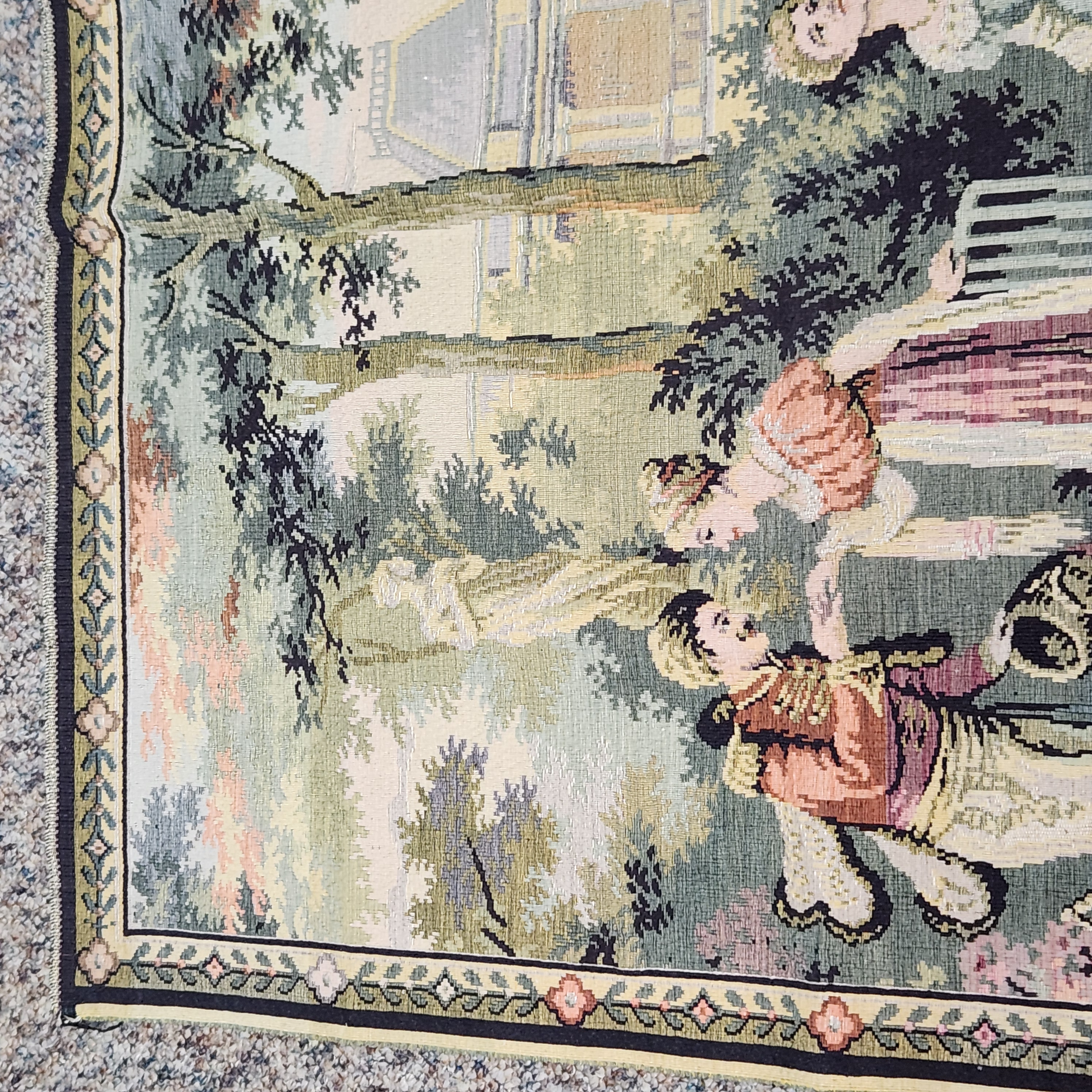 Garden Scene Tapestry Panel