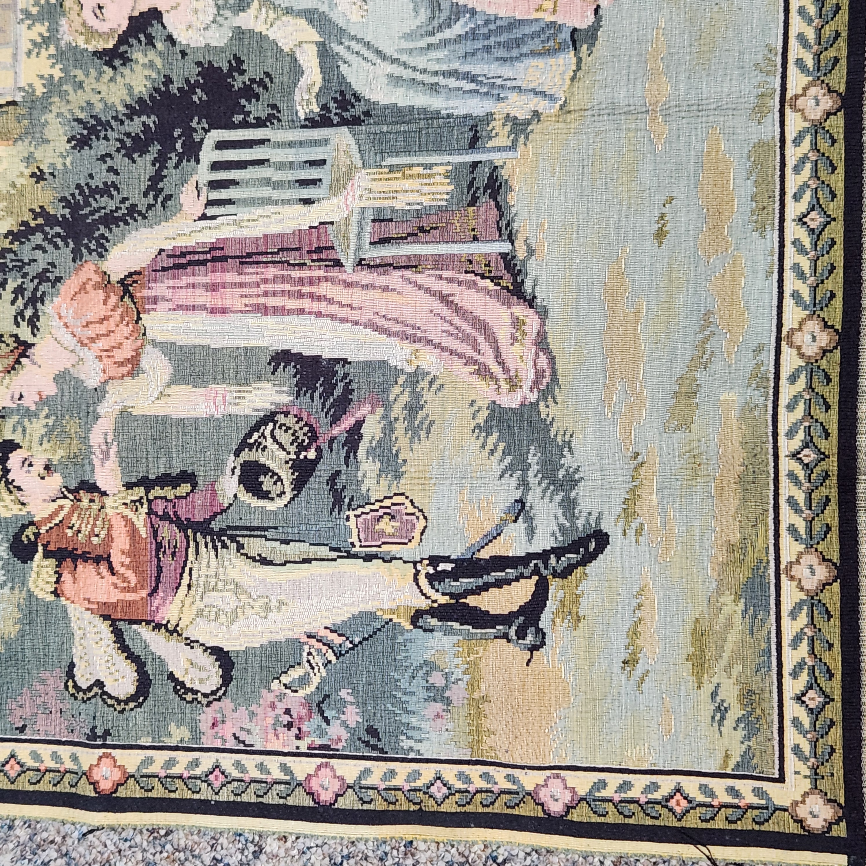 Garden Scene Tapestry Panel