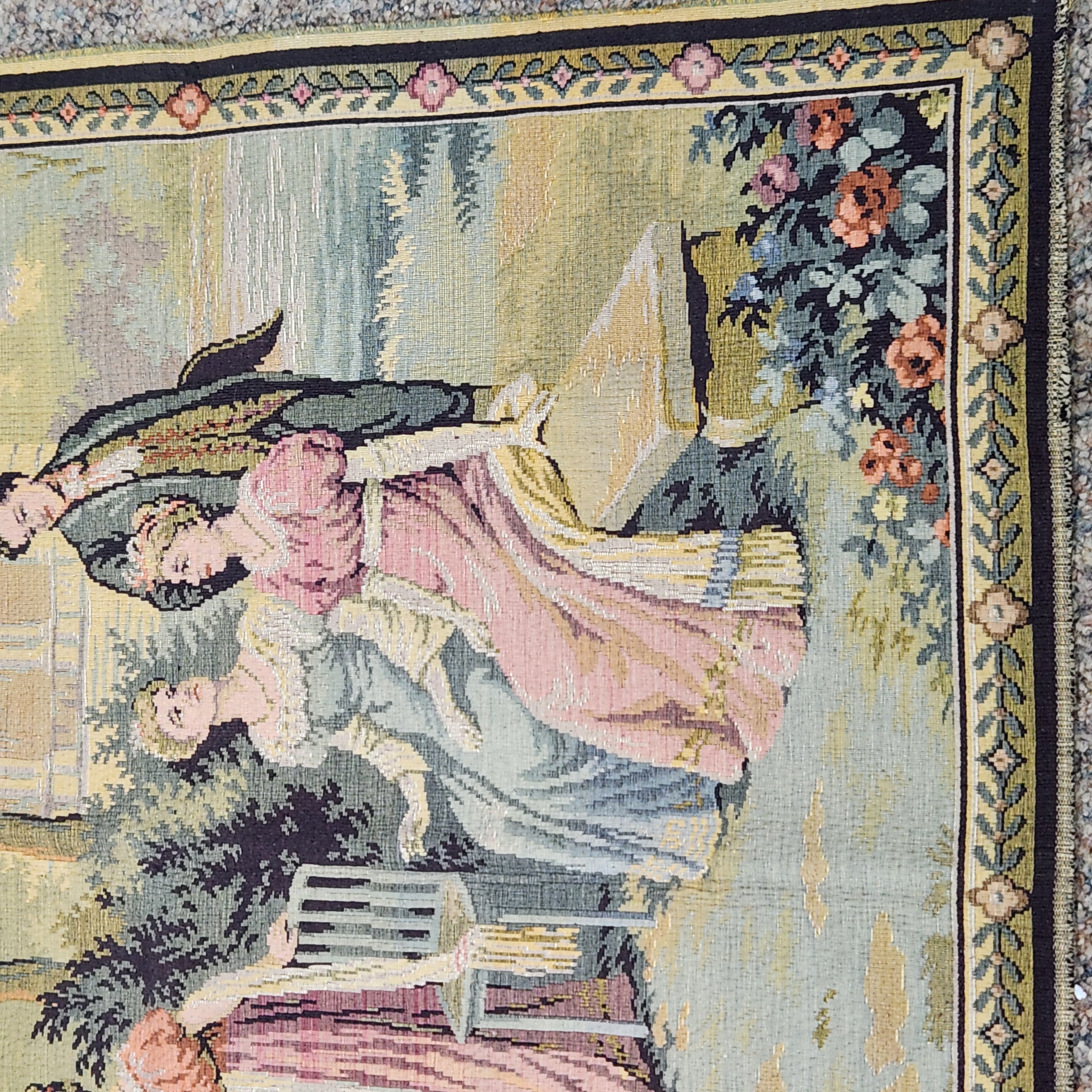 Garden Scene Tapestry Panel