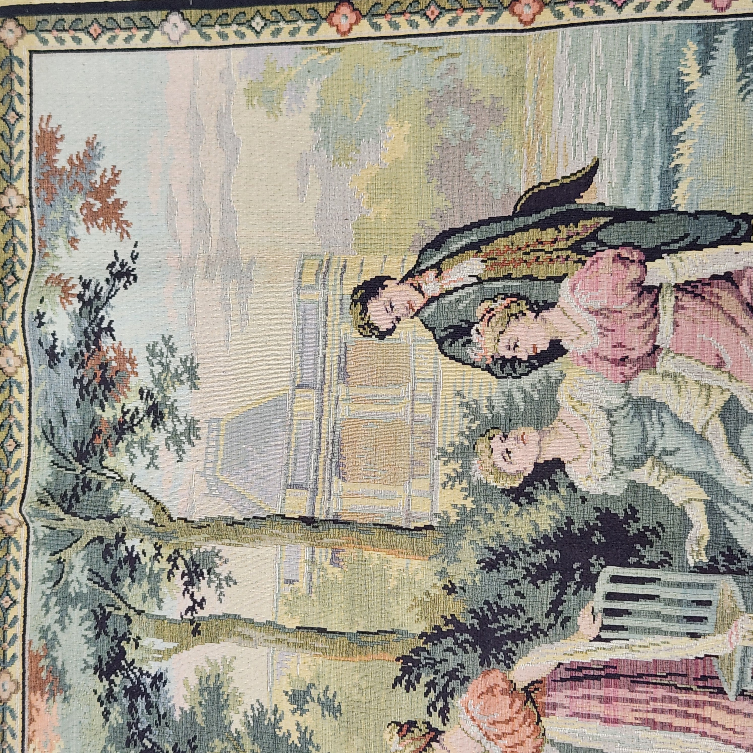 Garden Scene Tapestry Panel