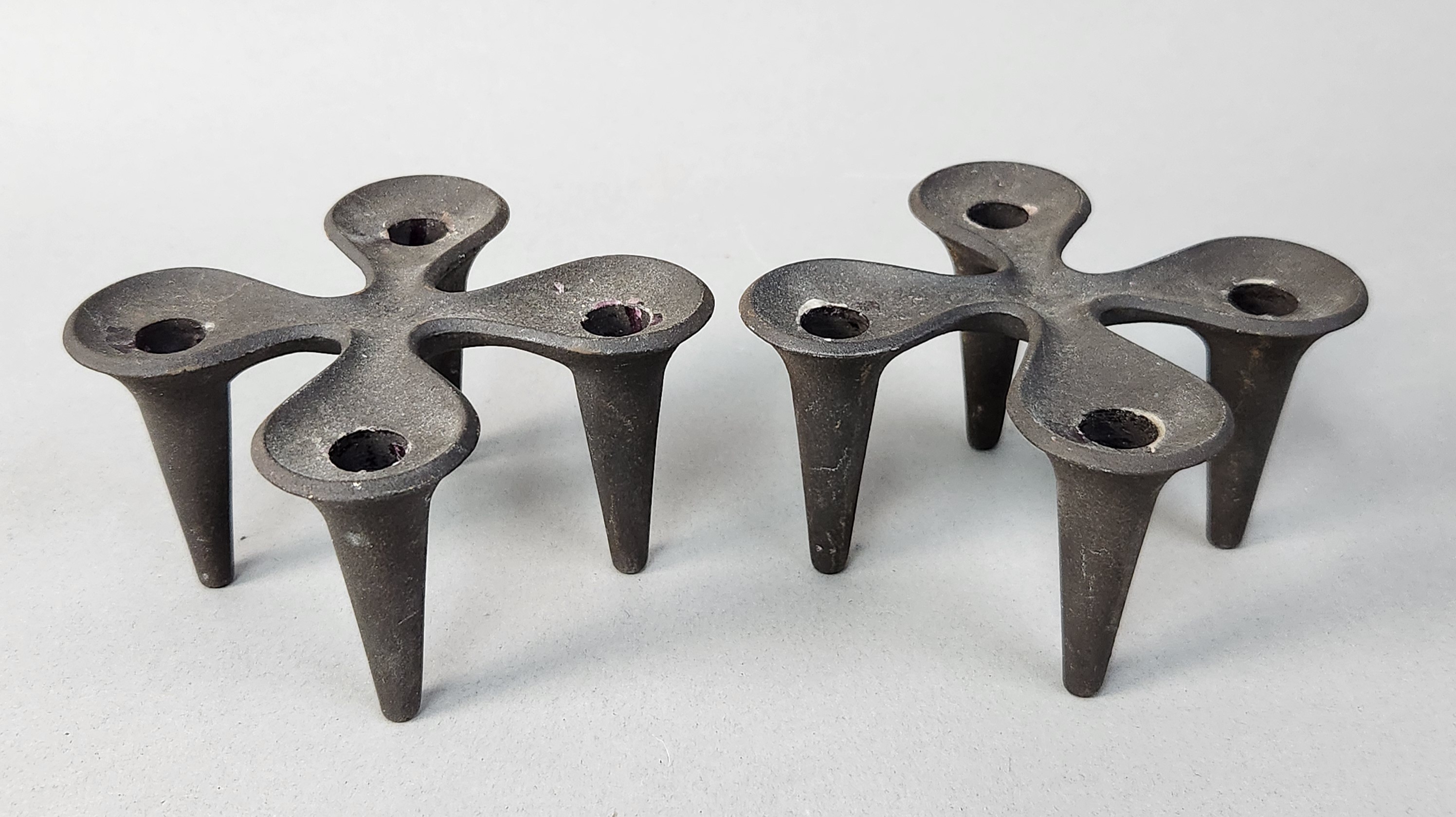 Dansk Cast Iron Candle Holders Jens Harald Quistgaard