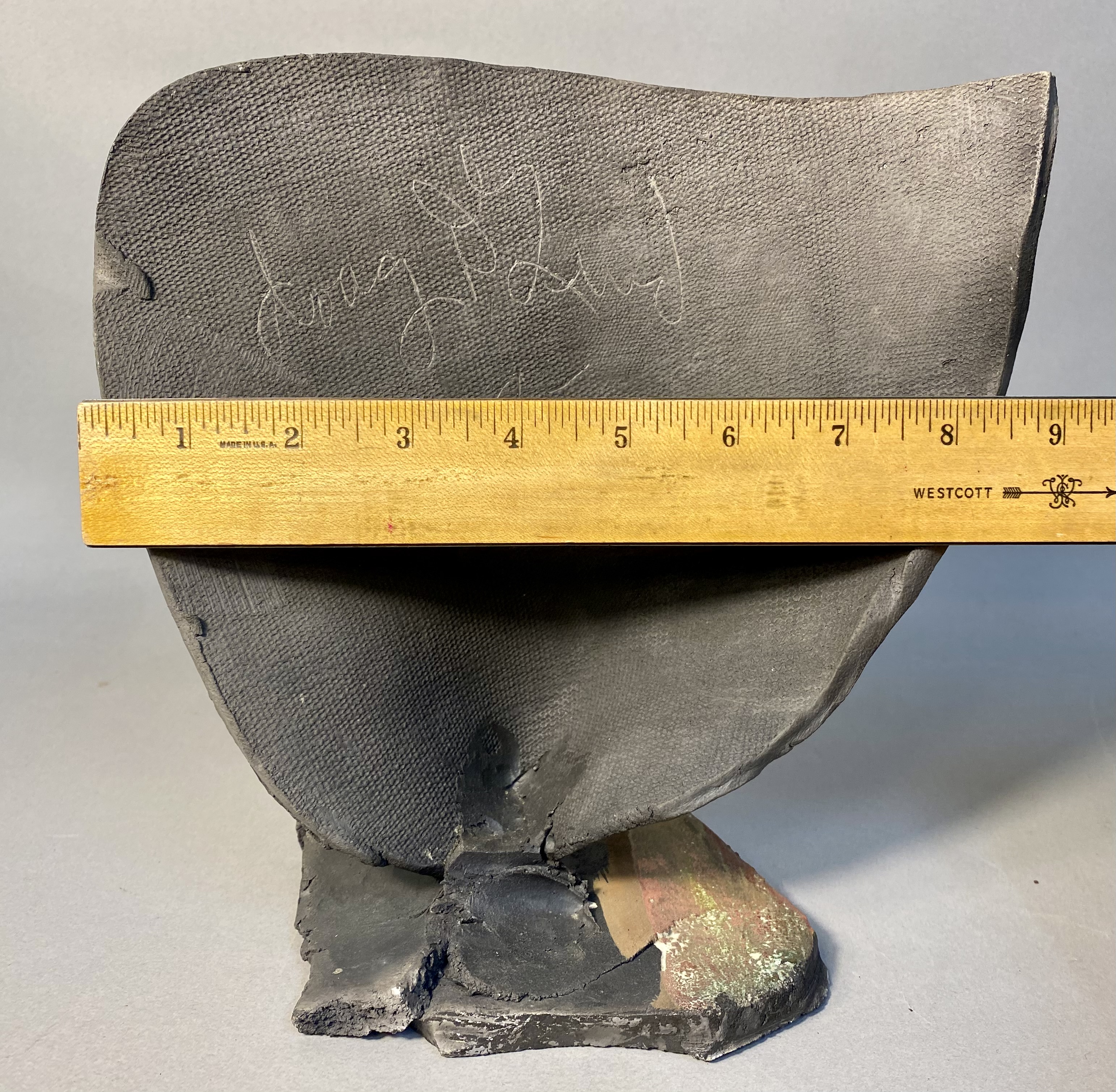 Doug DeLind Raku Studio Pottery Owl Sculpture