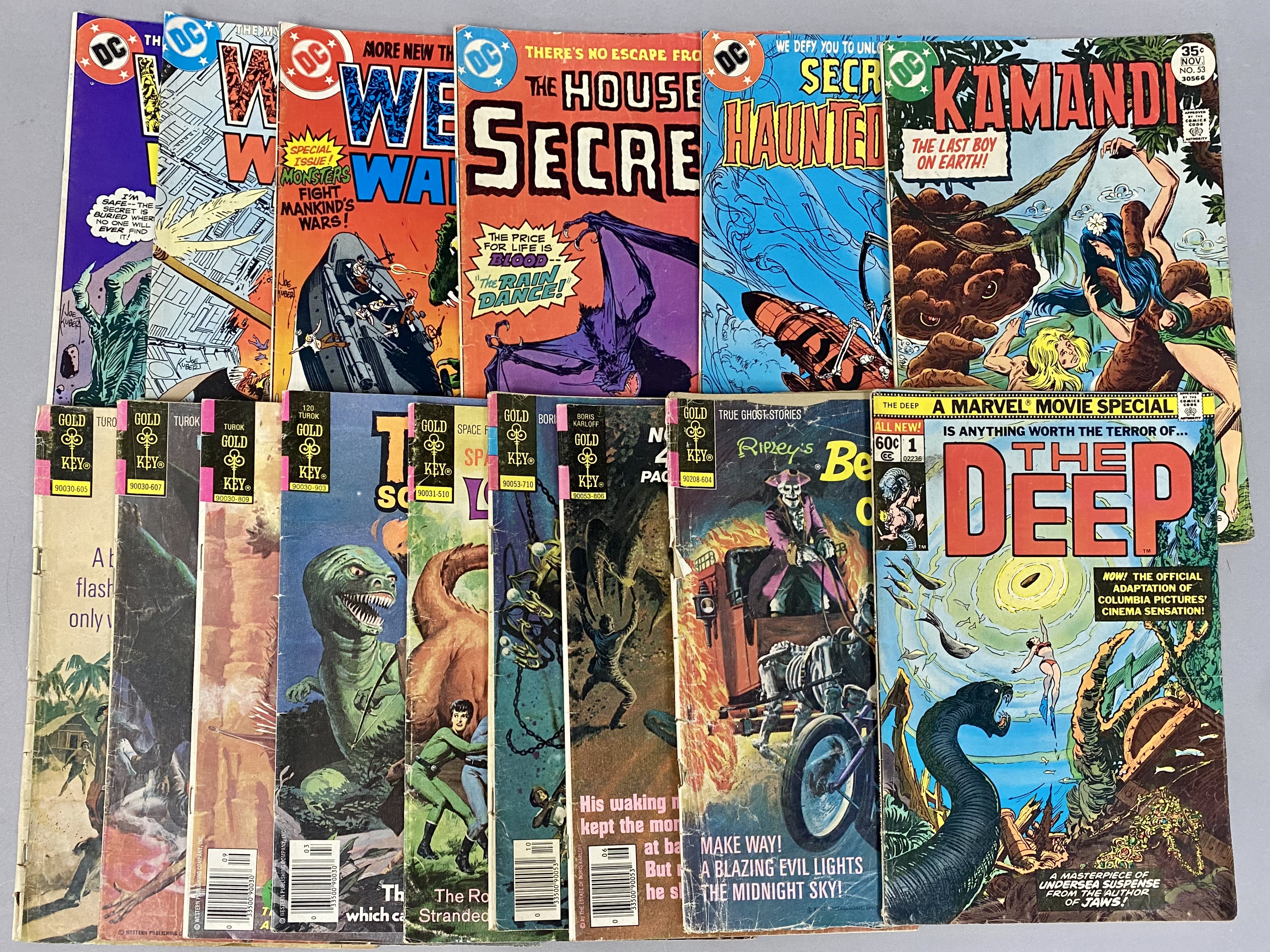 15 Bronze Age Comic Books Inc DC, Gold Key & Marvel
