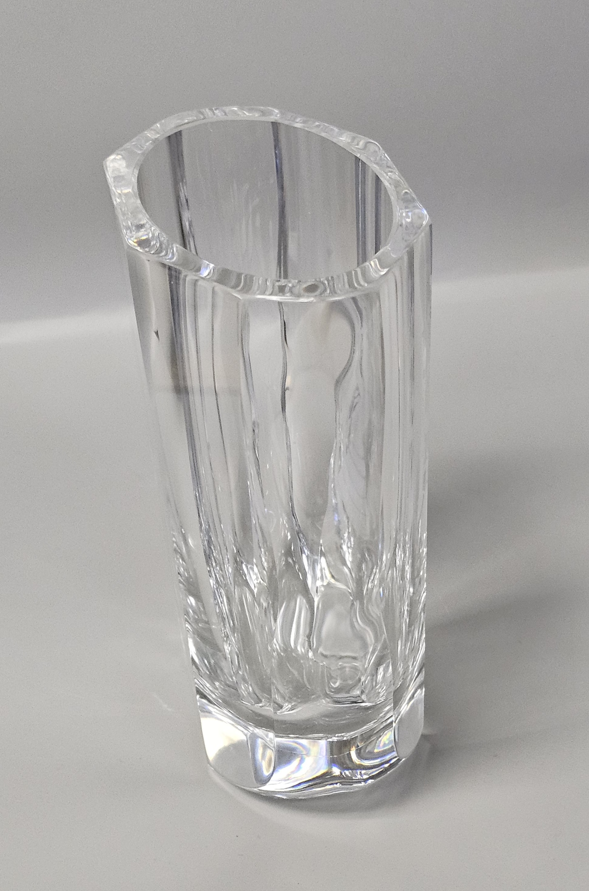 Orrefors Nils Landberg Engraved Crystal Vase