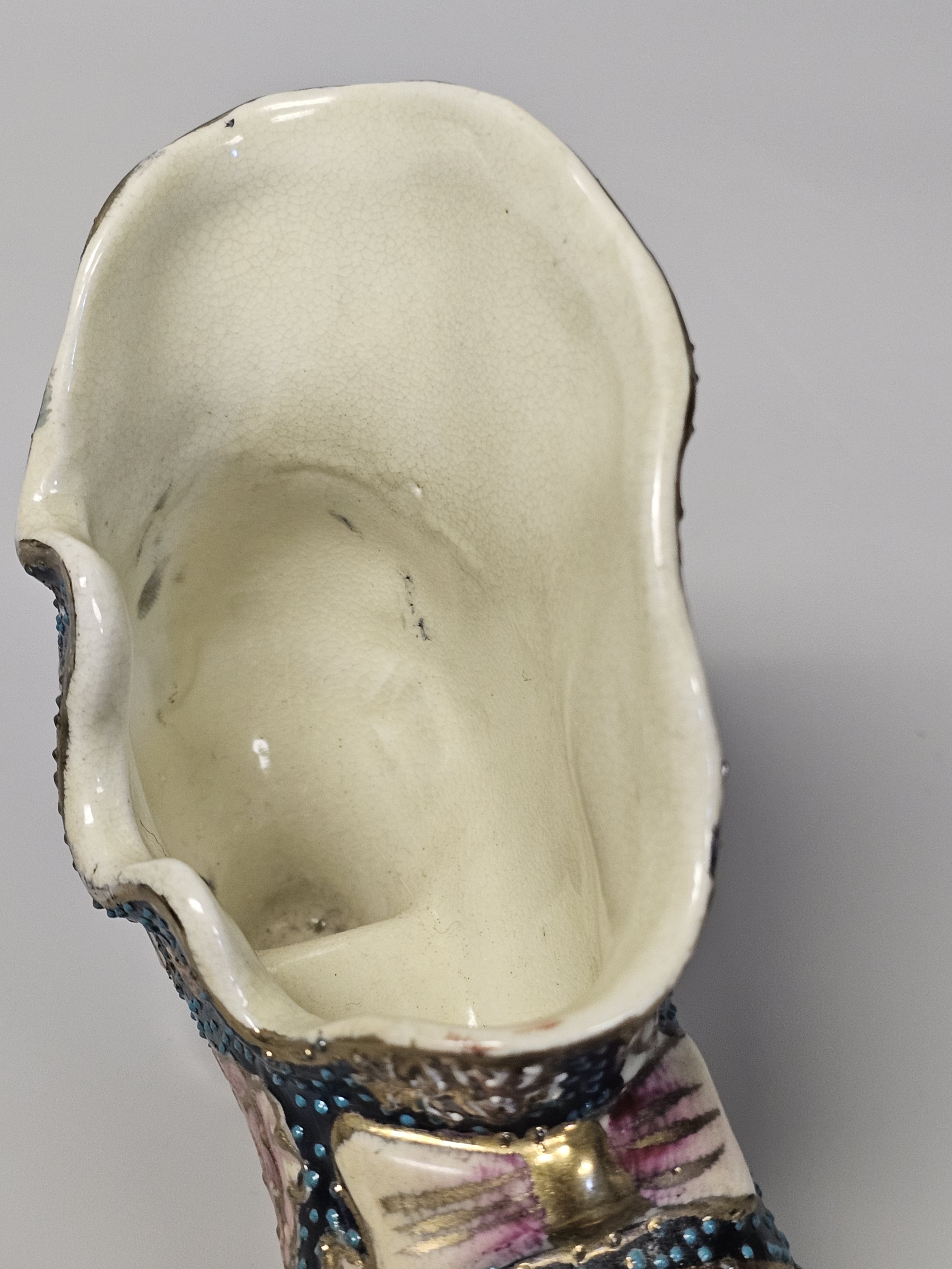 Japanese Satsuma Porcelain Shoe Figurines