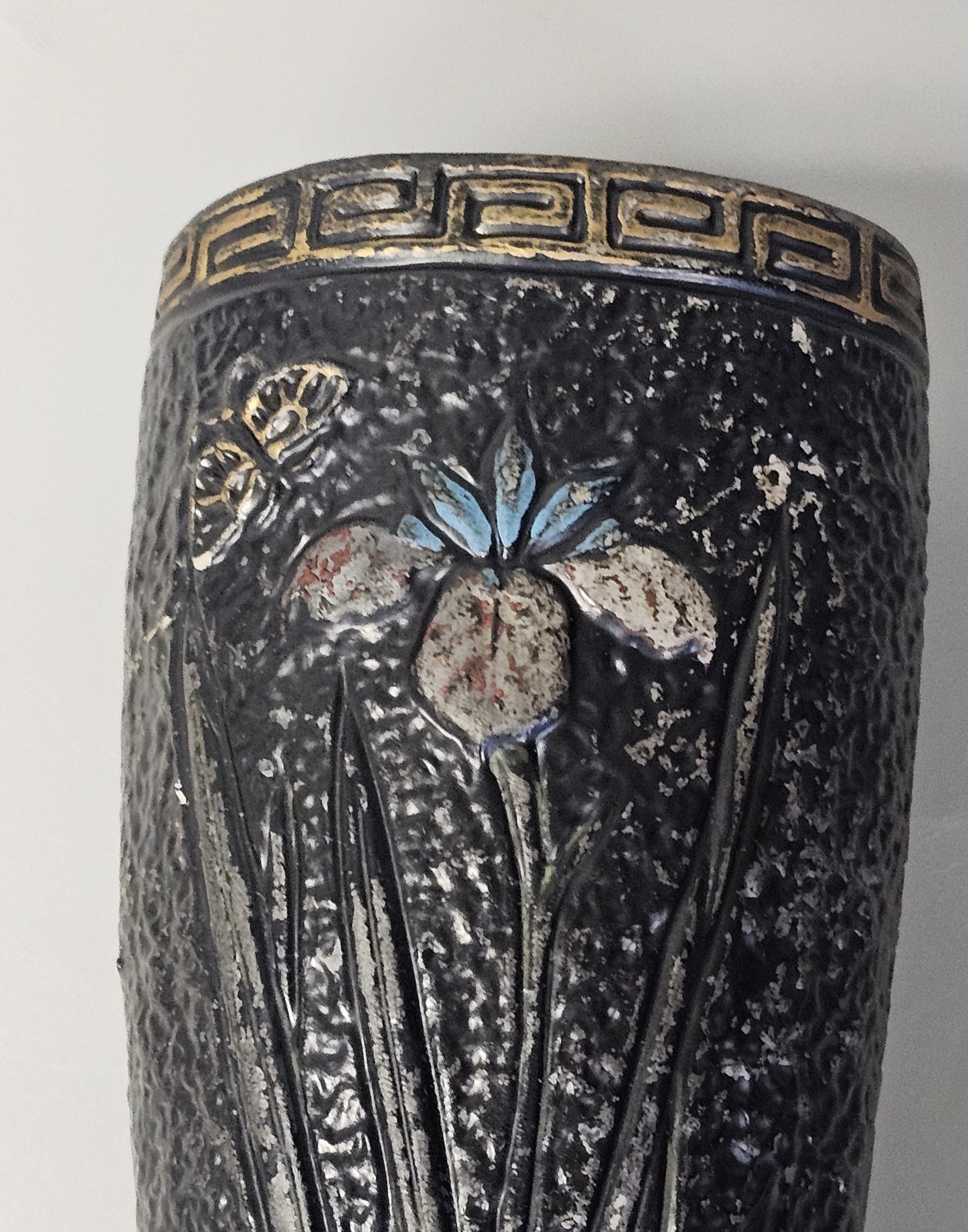 Vintage Japanese Pottery Wall Pocket