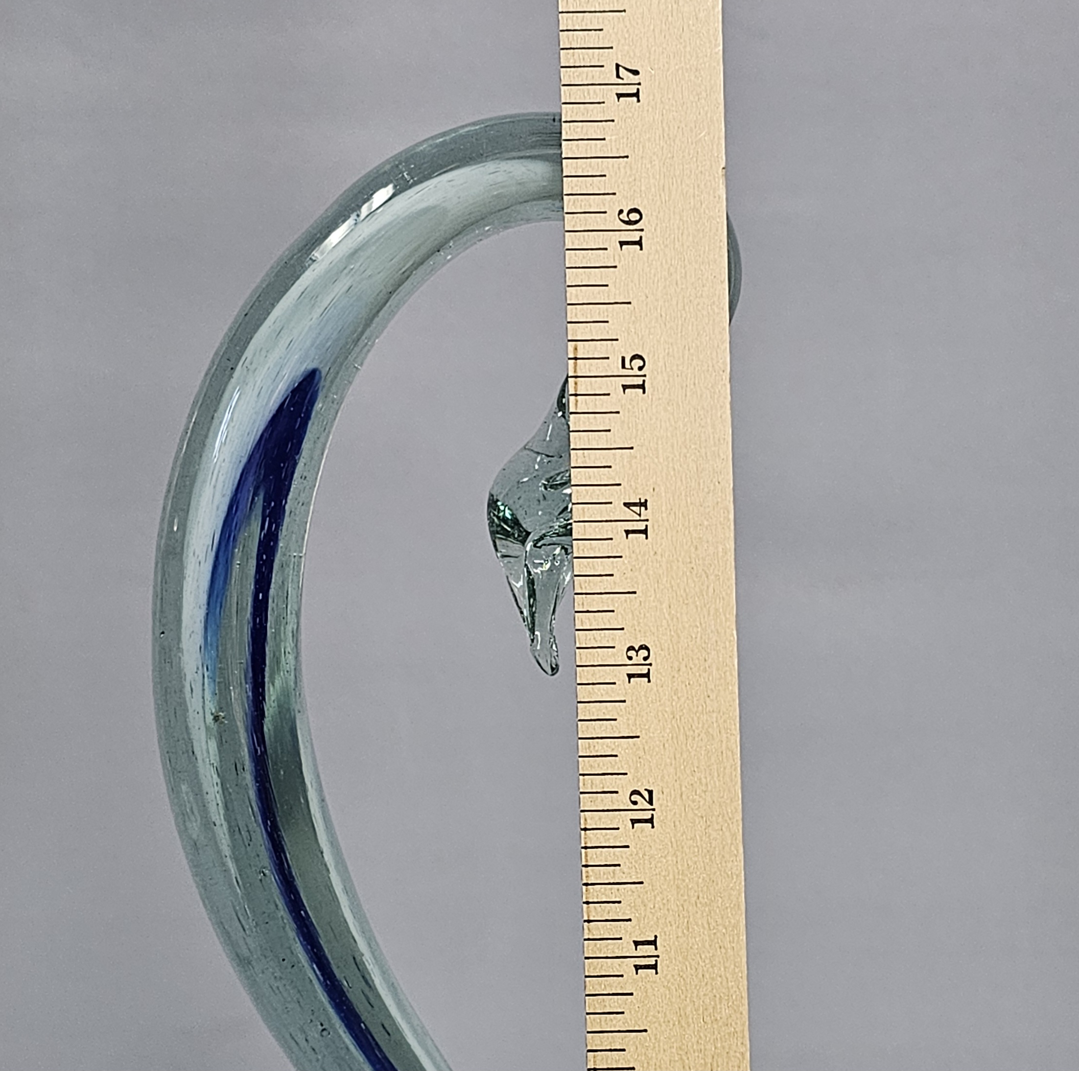 Hand-Blown Art Glass Swan Centerpiece Bowl