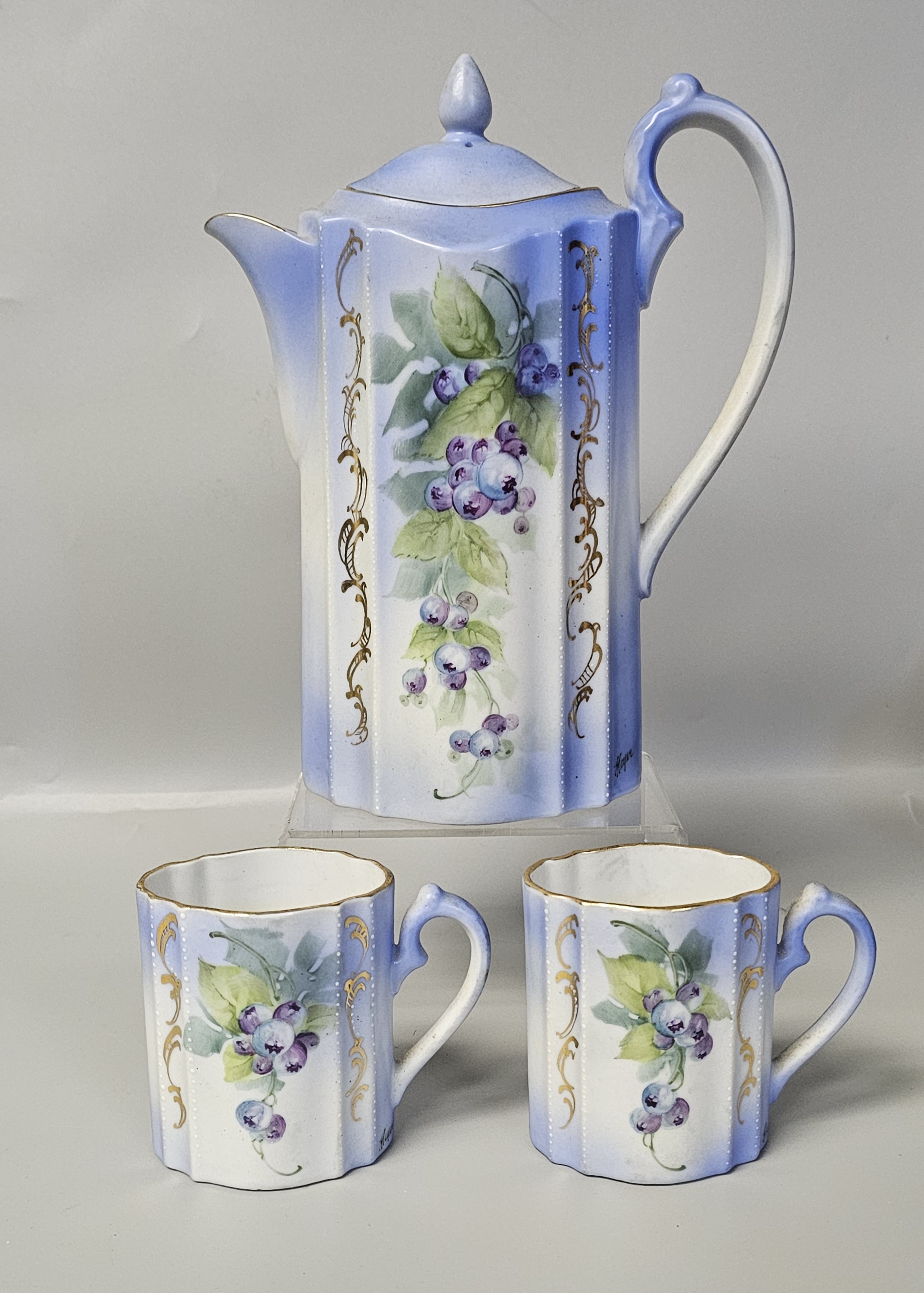 Vintage Hand-Painted Porcelain Tea Set