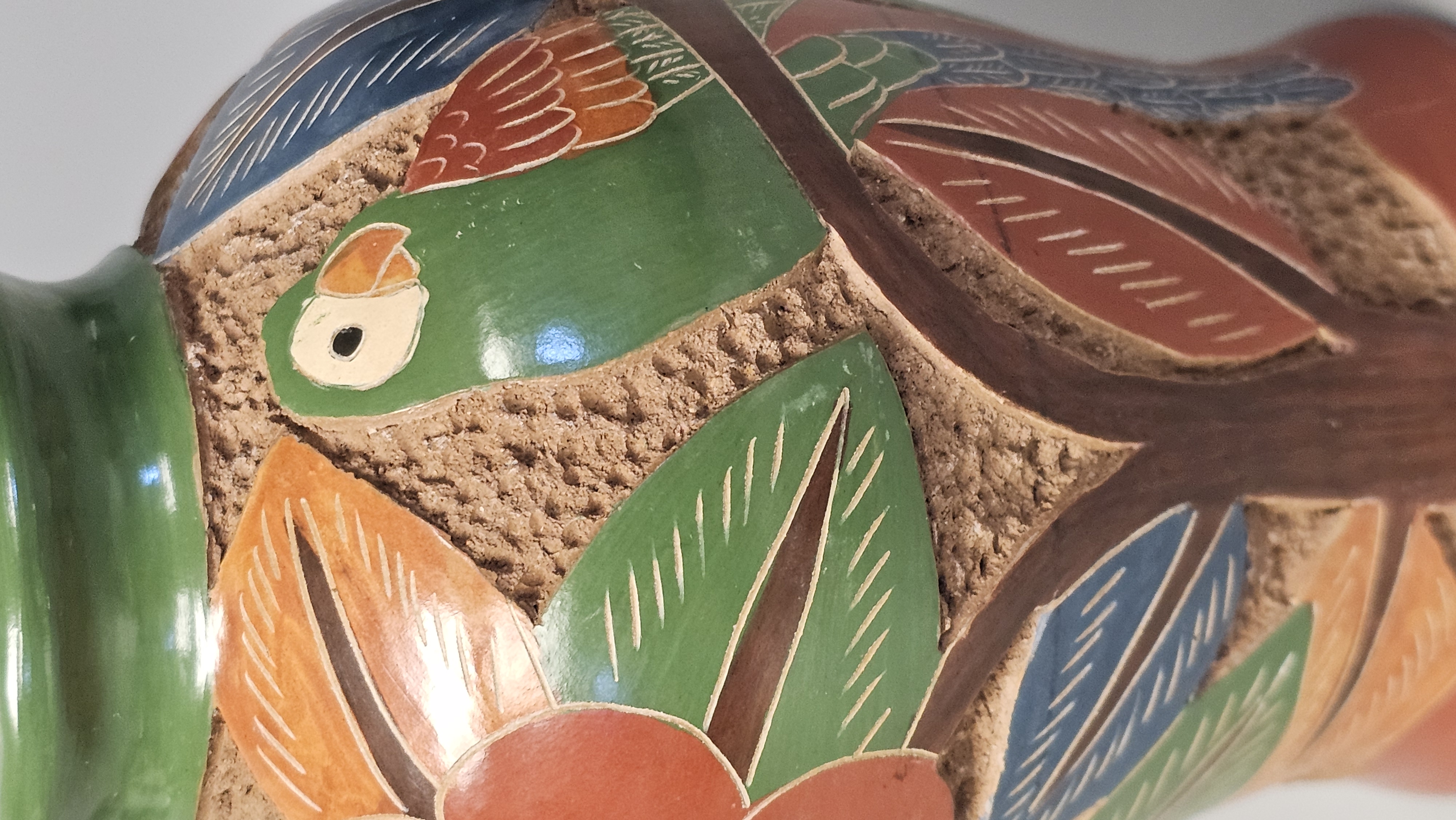 Roger Calero Carved Nicaraguan Pottery Vase