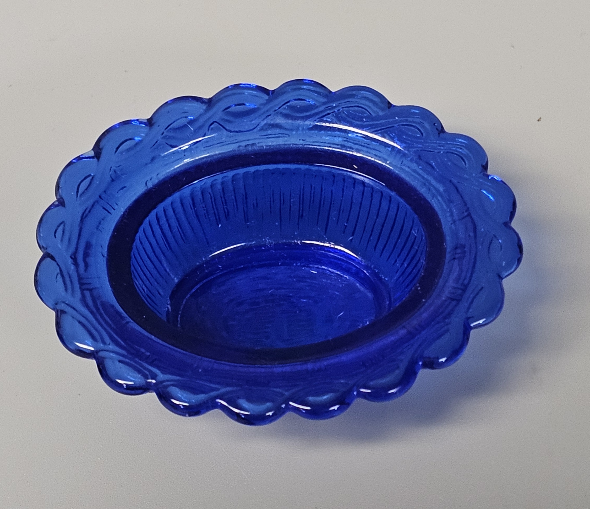 Mosser Cobalt Blue Glass Miniature Hen on Nest