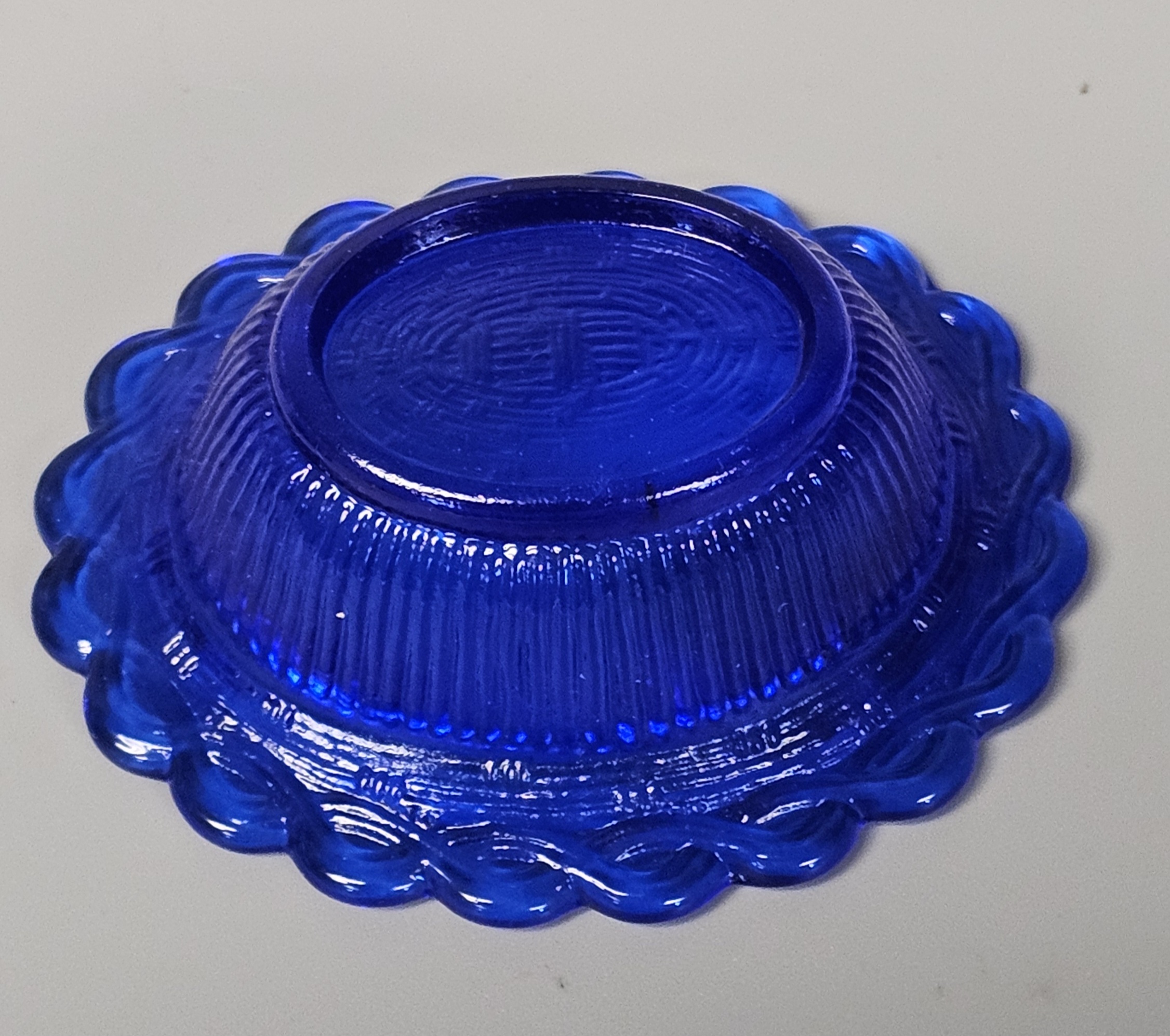 Mosser Cobalt Blue Glass Miniature Hen on Nest