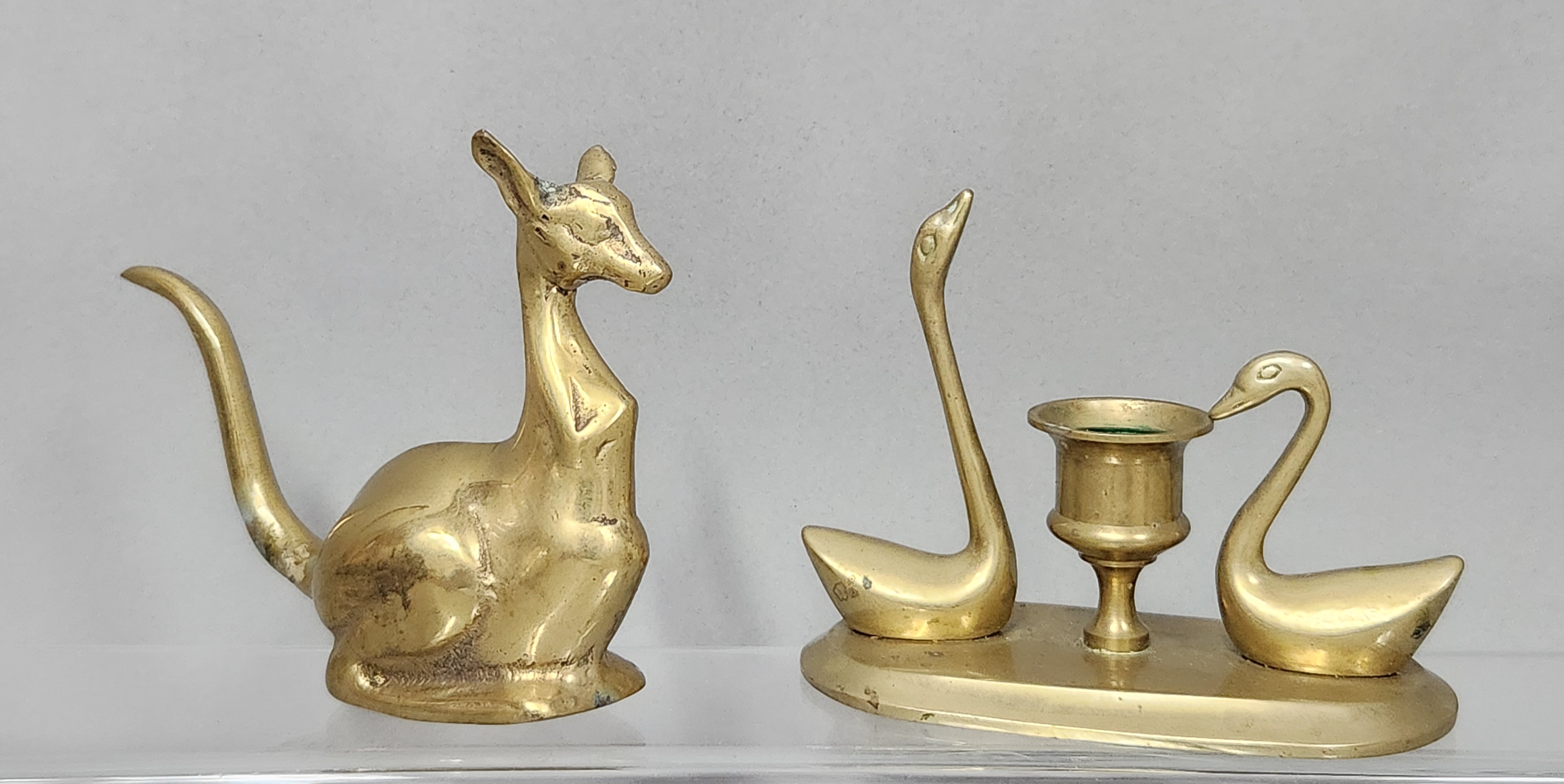 Mid-Century Cast Brass Animal Figures