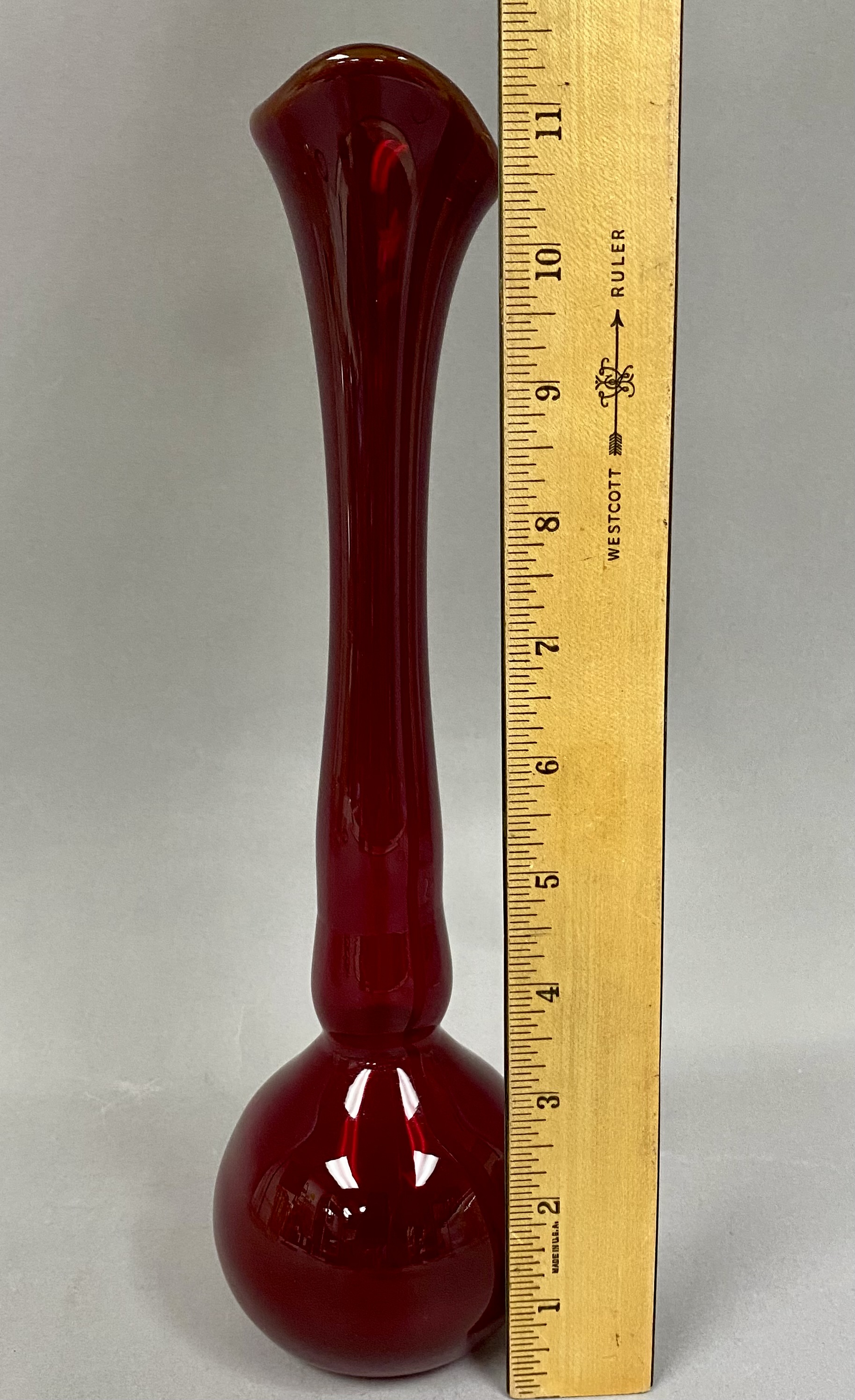 Viking Art Glass Ruby Red Vase