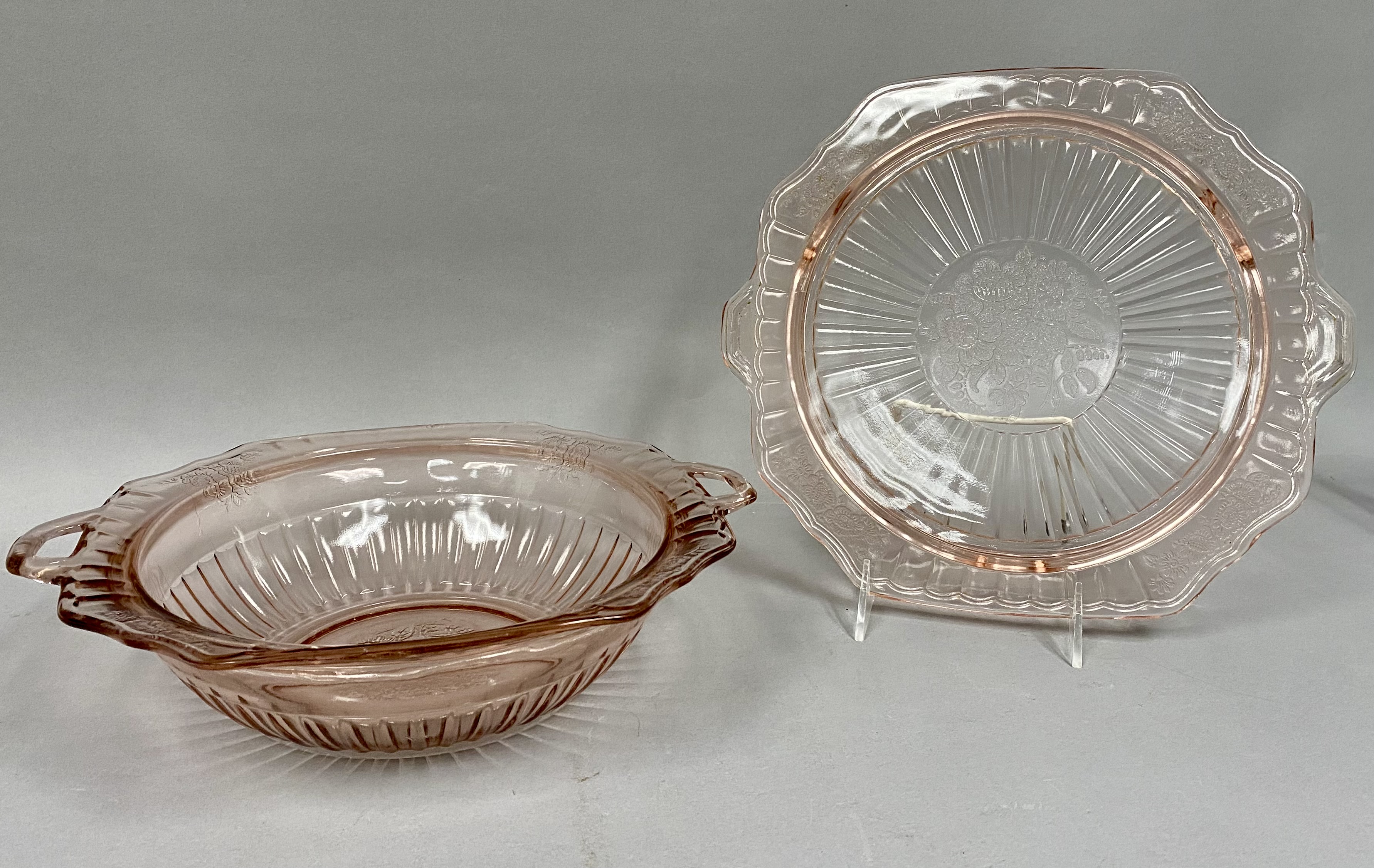 Pink Depression Glass Mayfair Pattern