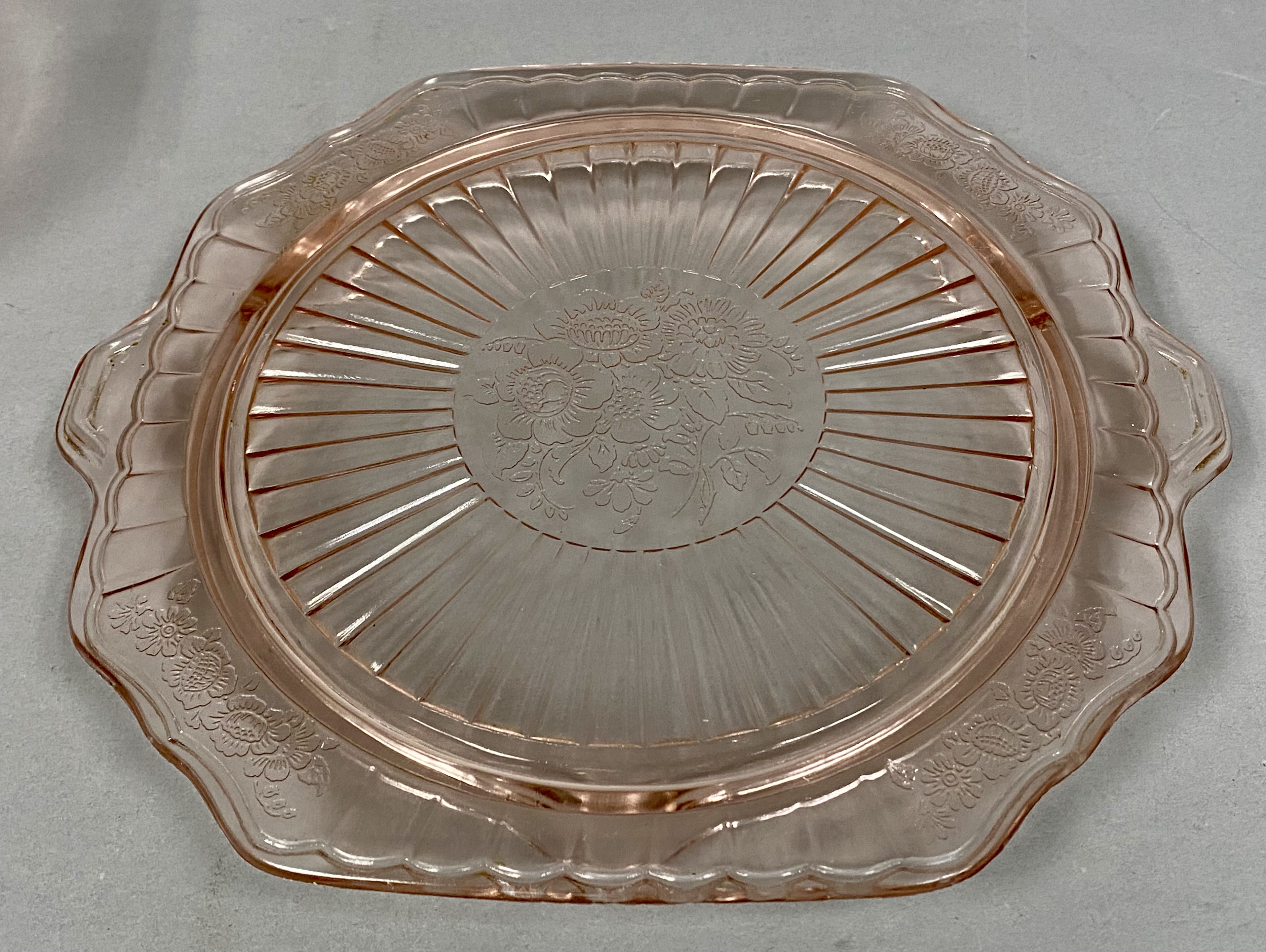 Pink Depression Glass Mayfair Pattern