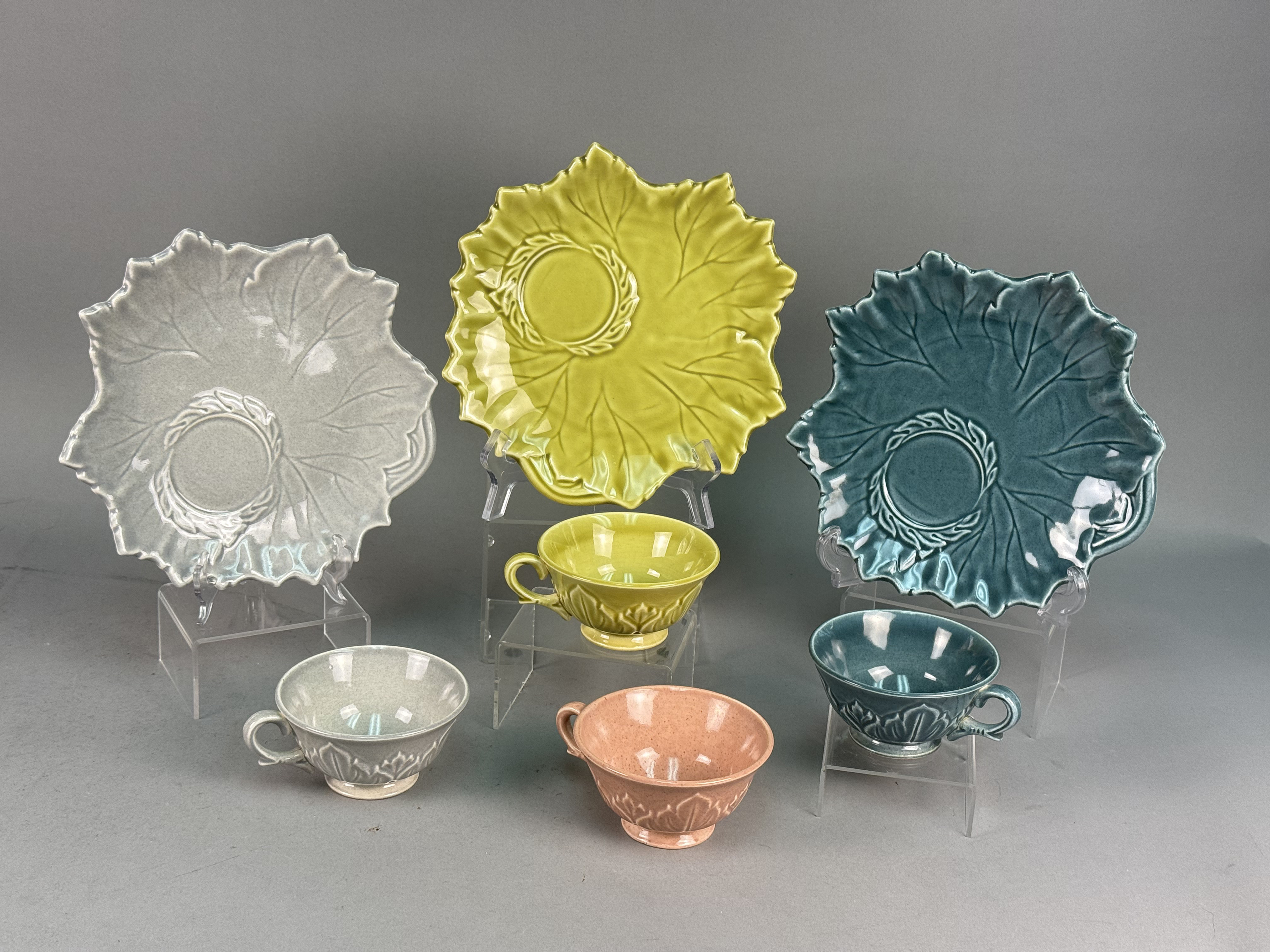 Steubenville Woodfield Pattern Snack Plates & Cups