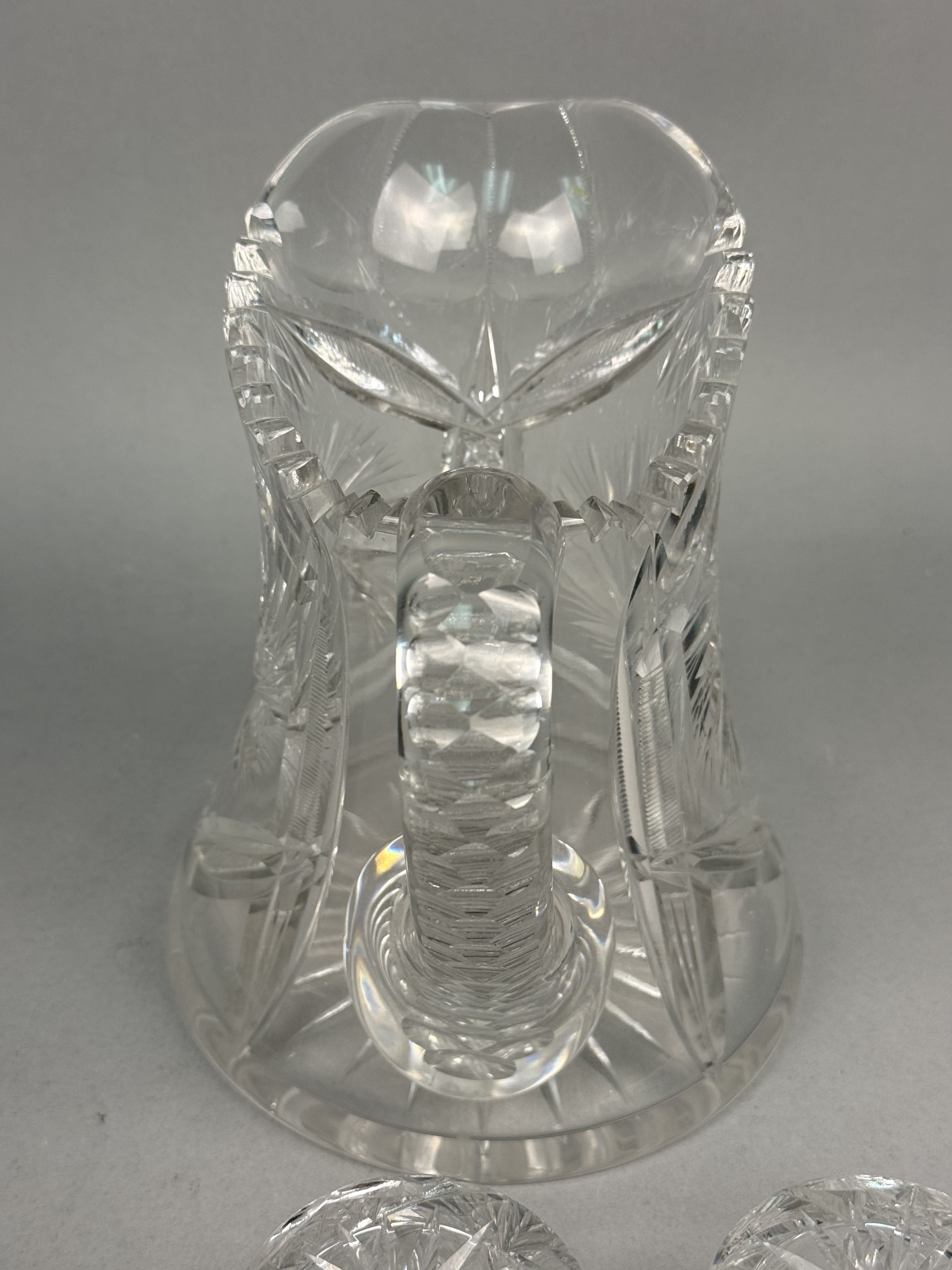 Four American Cut Glass Pitcher and Tumblers