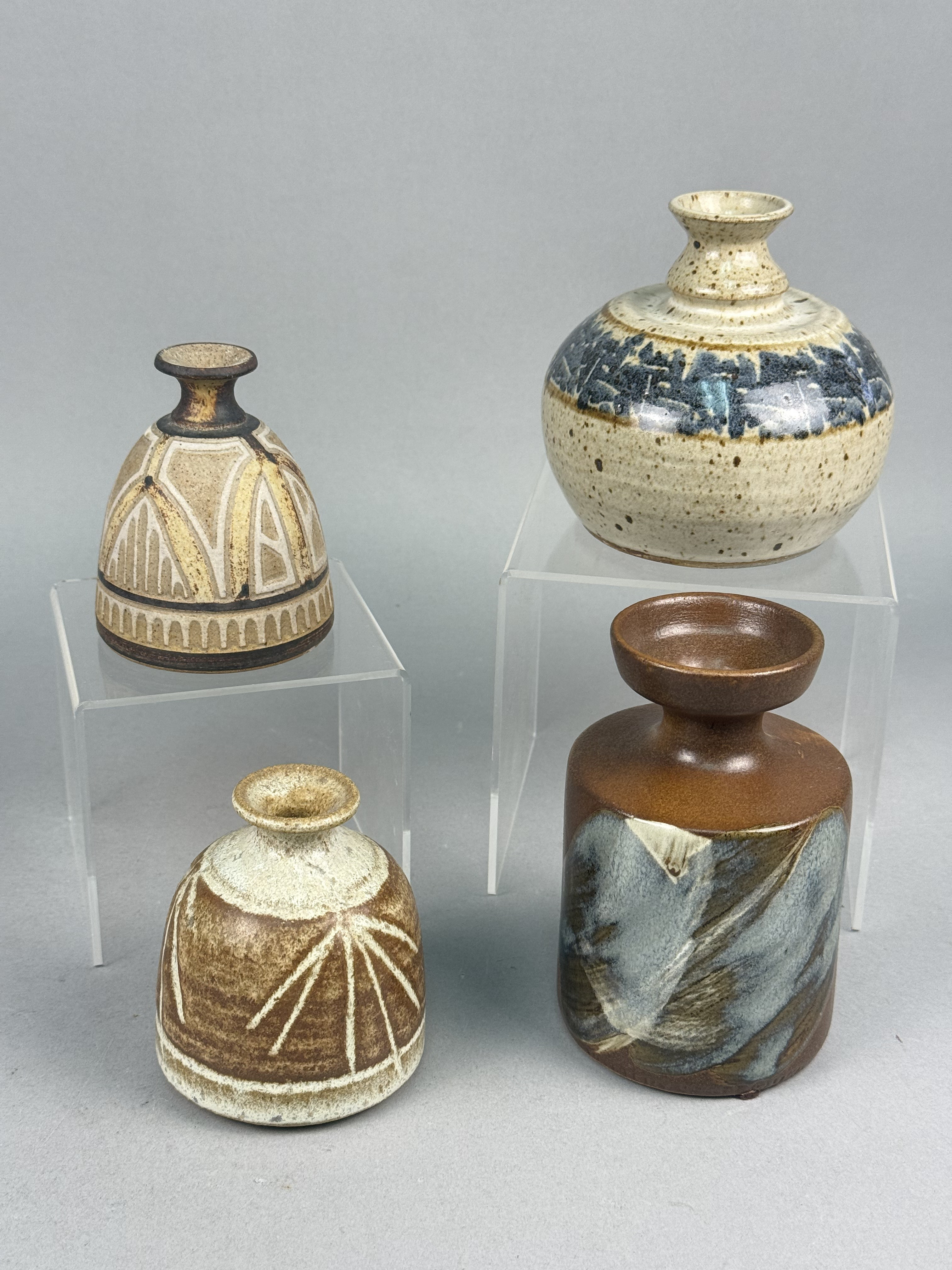 Mid-Century American Studio Pottery Bud Vases