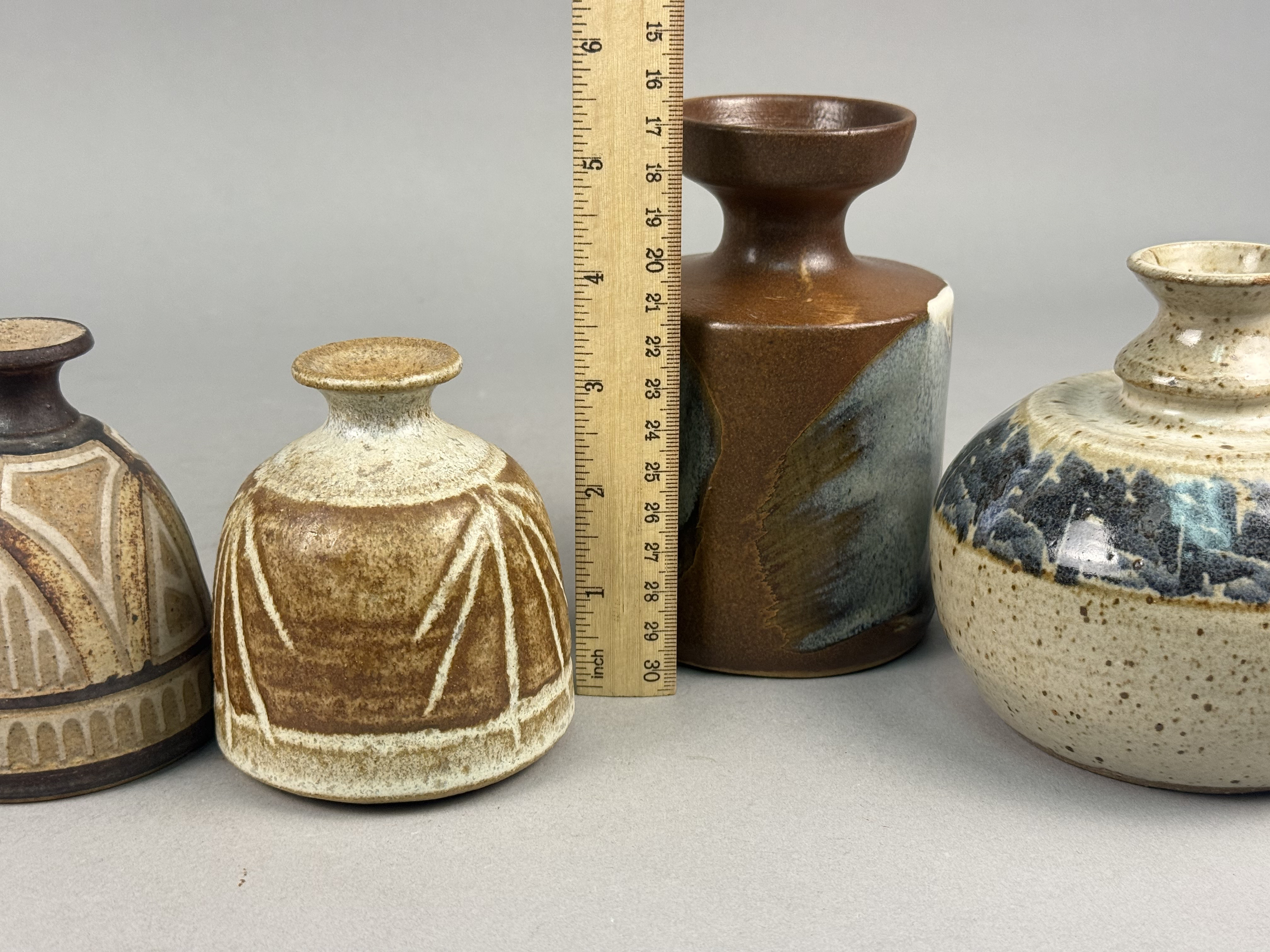 Mid-Century American Studio Pottery Bud Vases