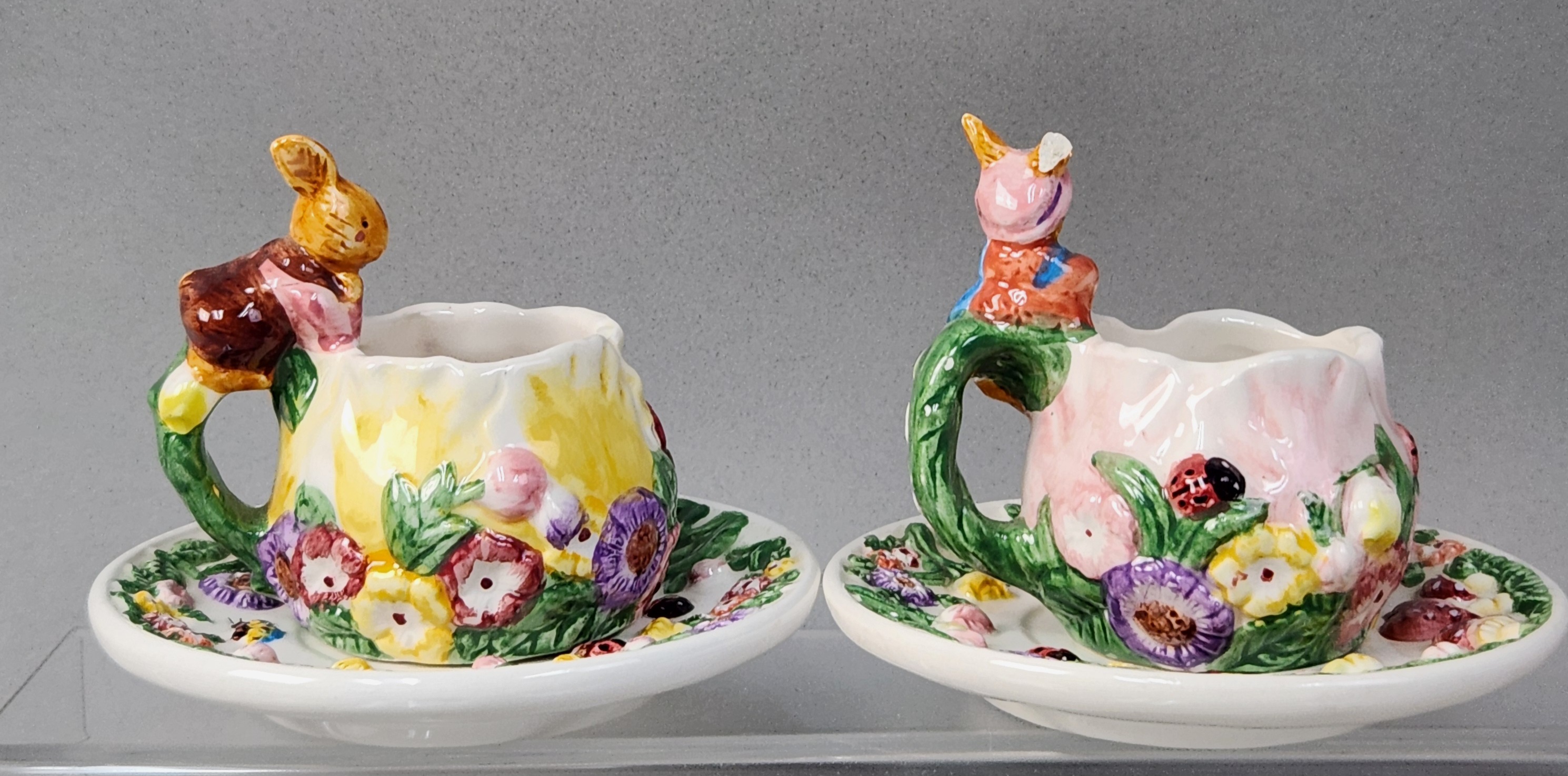 Mercuries Ceramic Rabbit Garden Tea Set