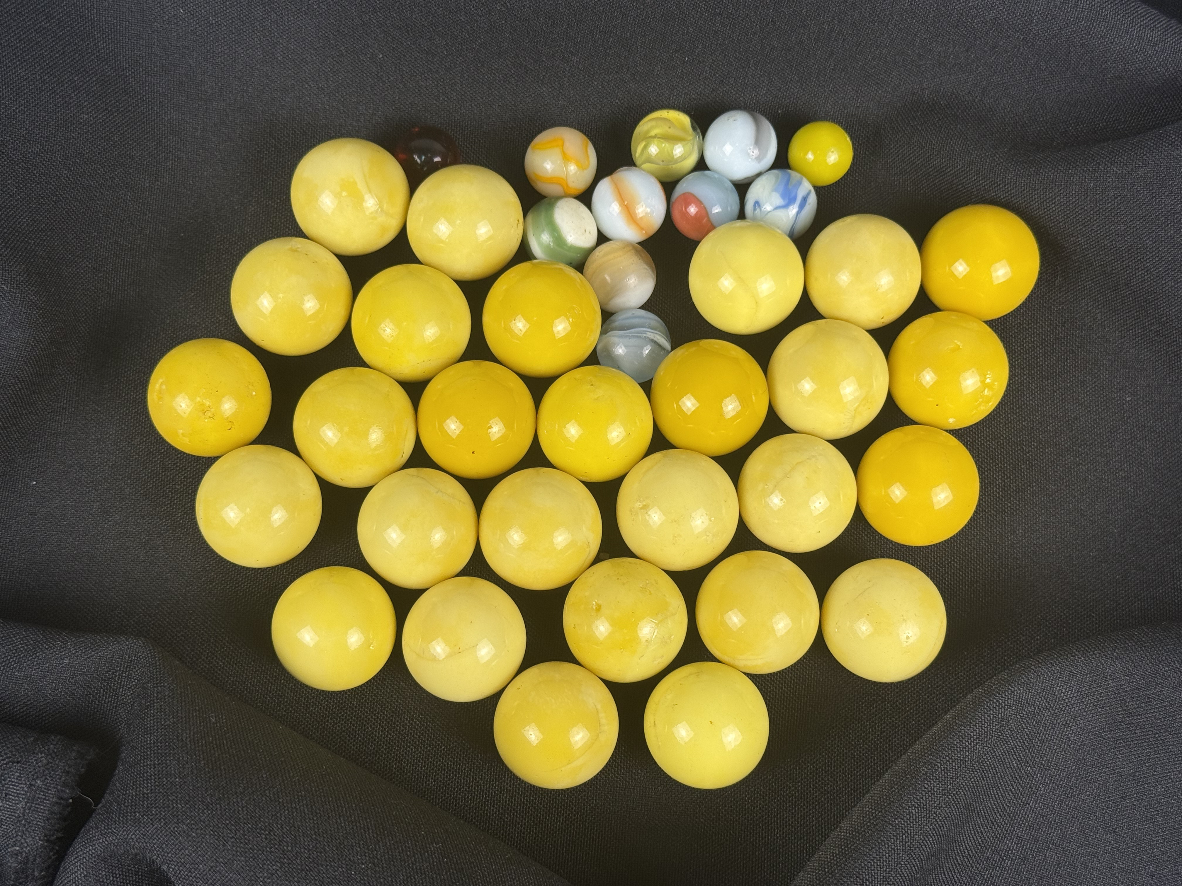 Vintage Cadmium and Uranium Glass Marbles