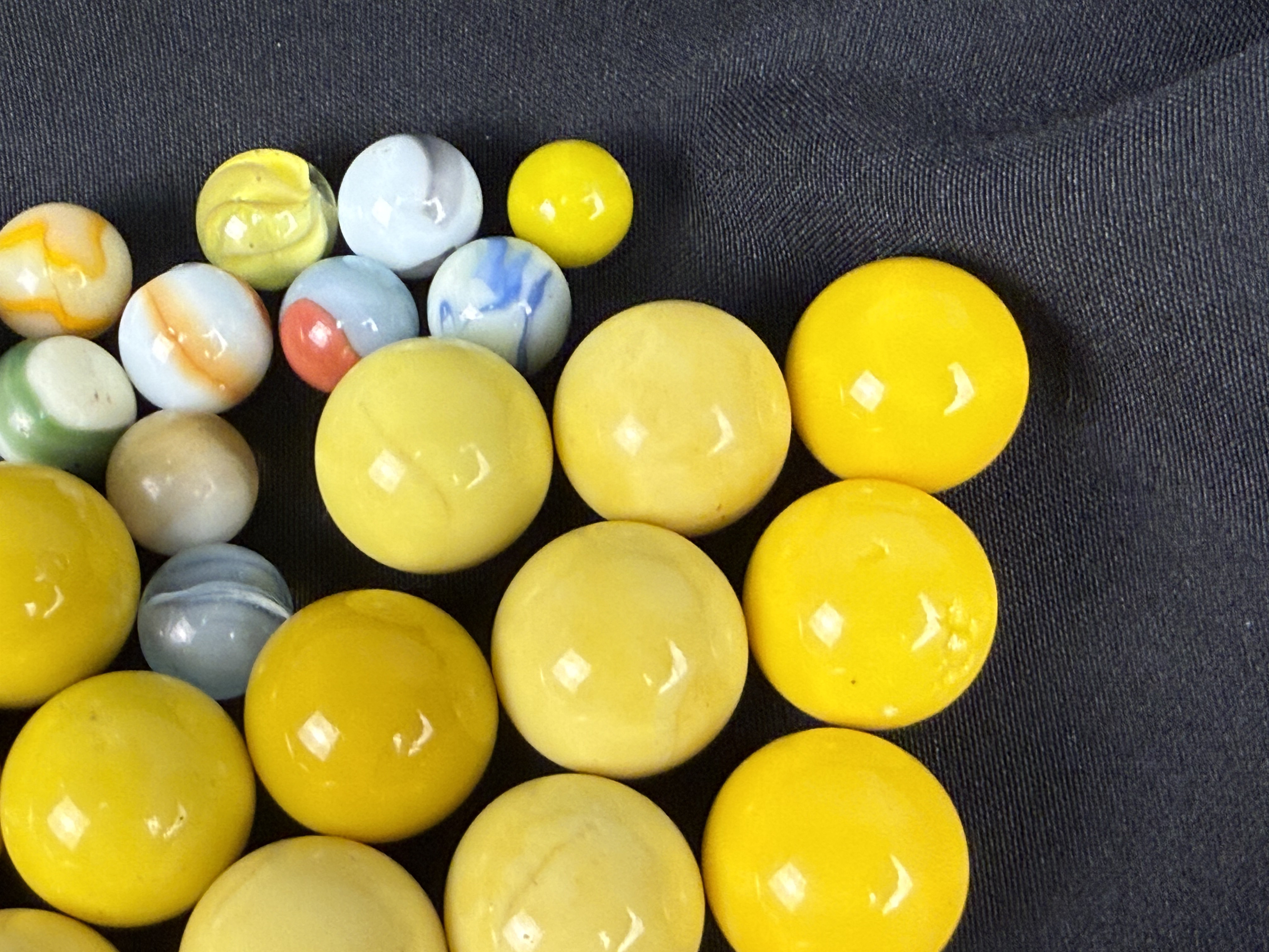 Vintage Cadmium and Uranium Glass Marbles