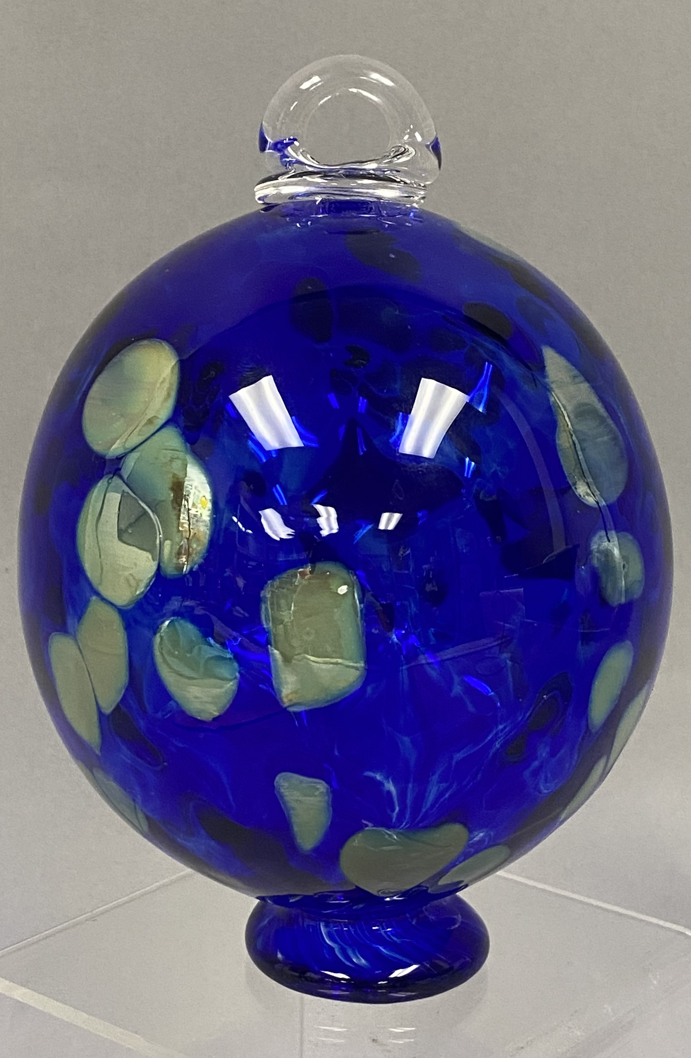 Bohemia Hand Blown Cobalt Blue Glass Orb