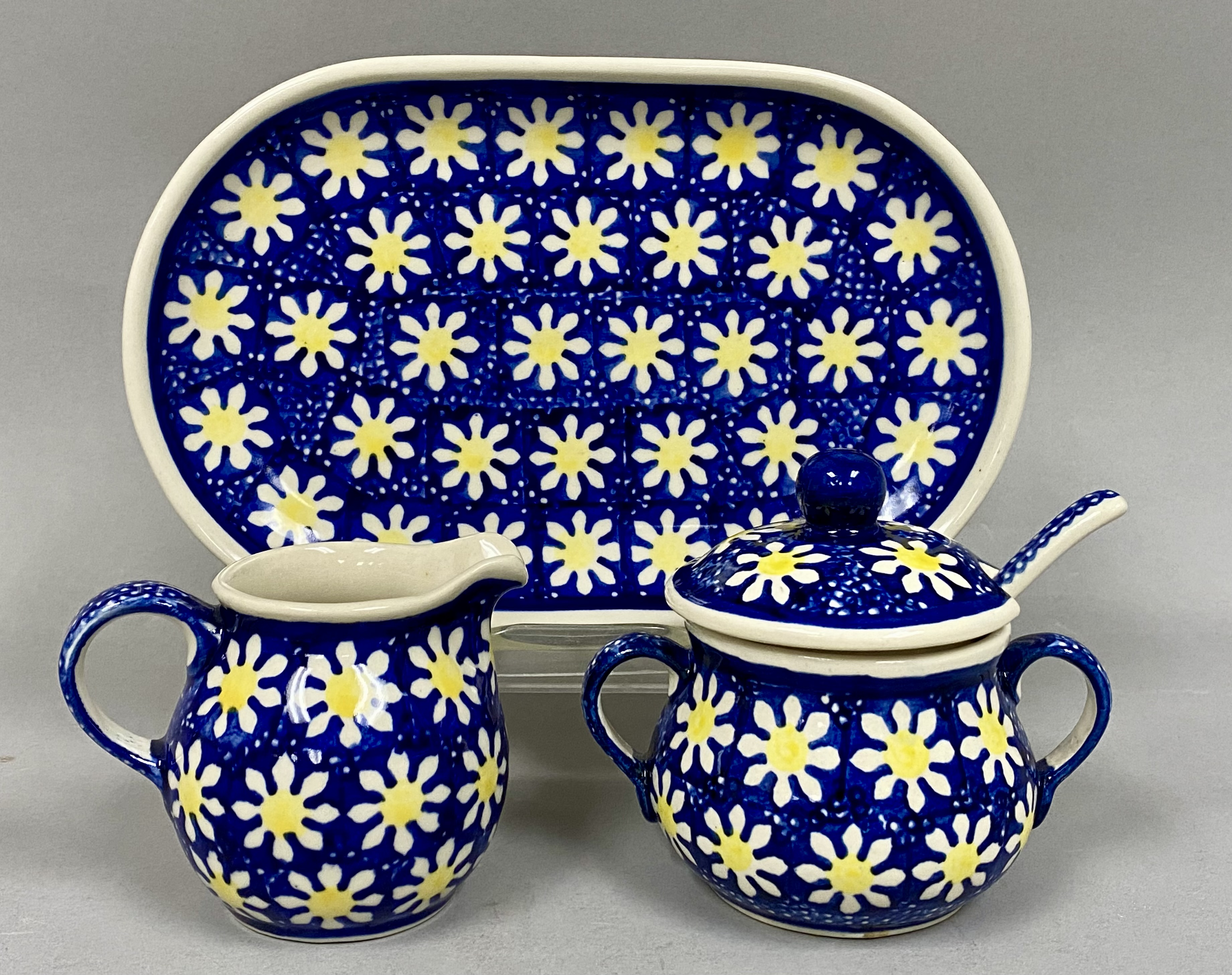 Polish Pottery Cream and Sugar Service
