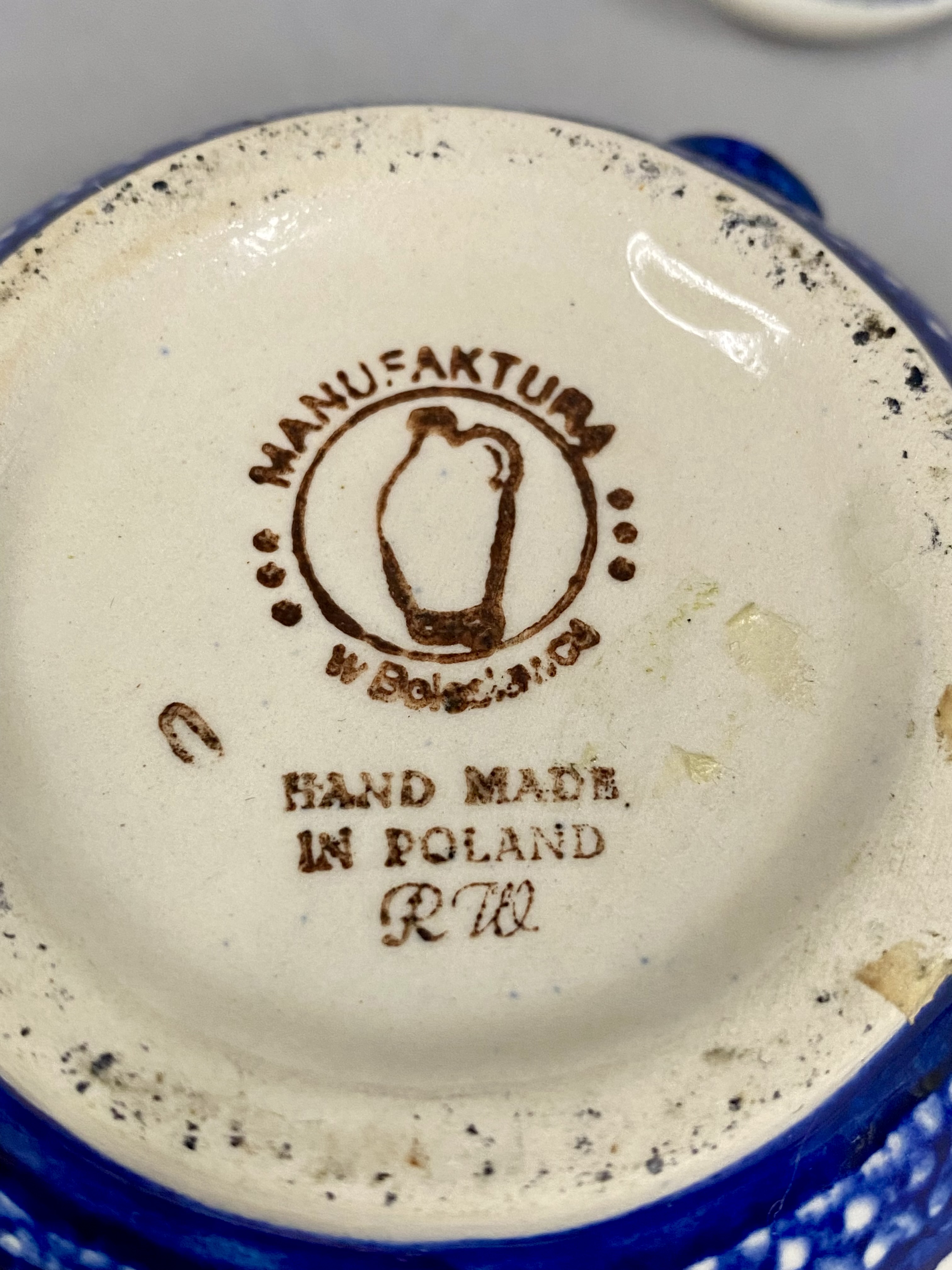 Polish Pottery Cream and Sugar Service