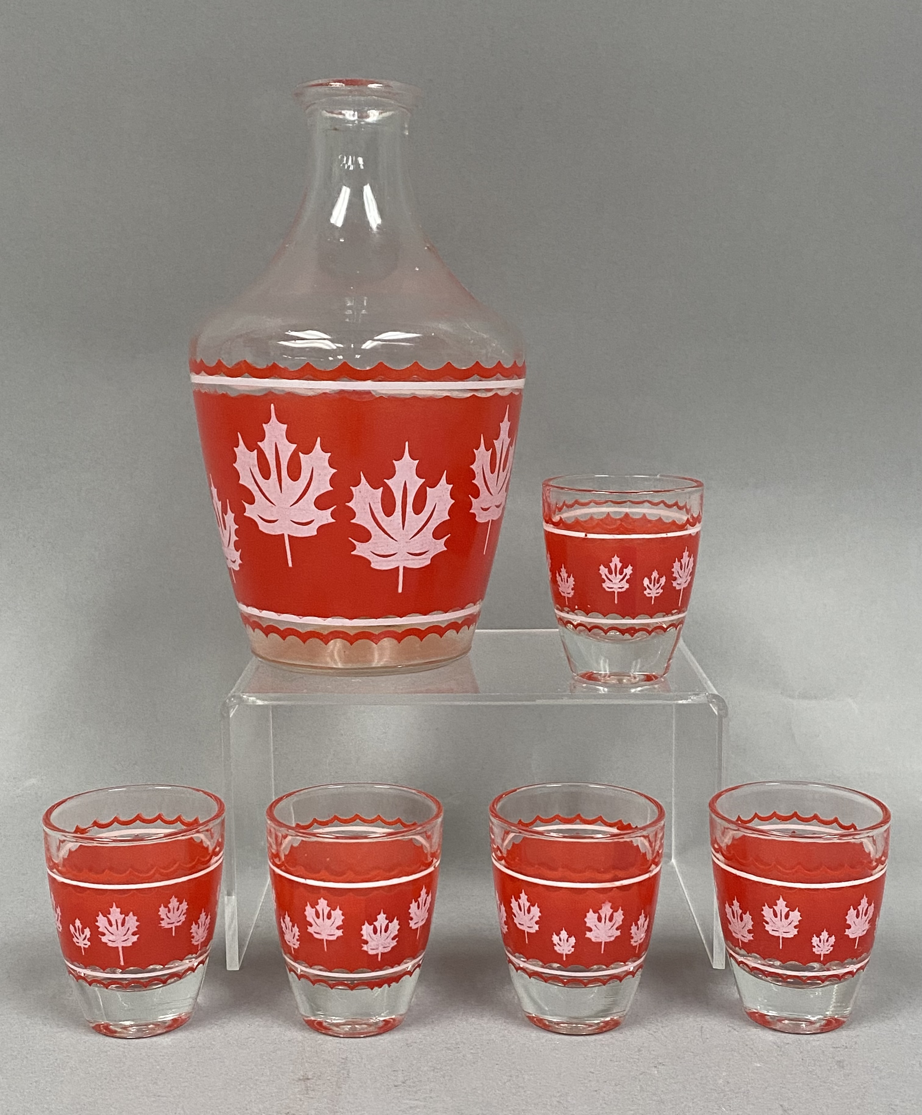 6-Piece Set of French Vintage Glassware
