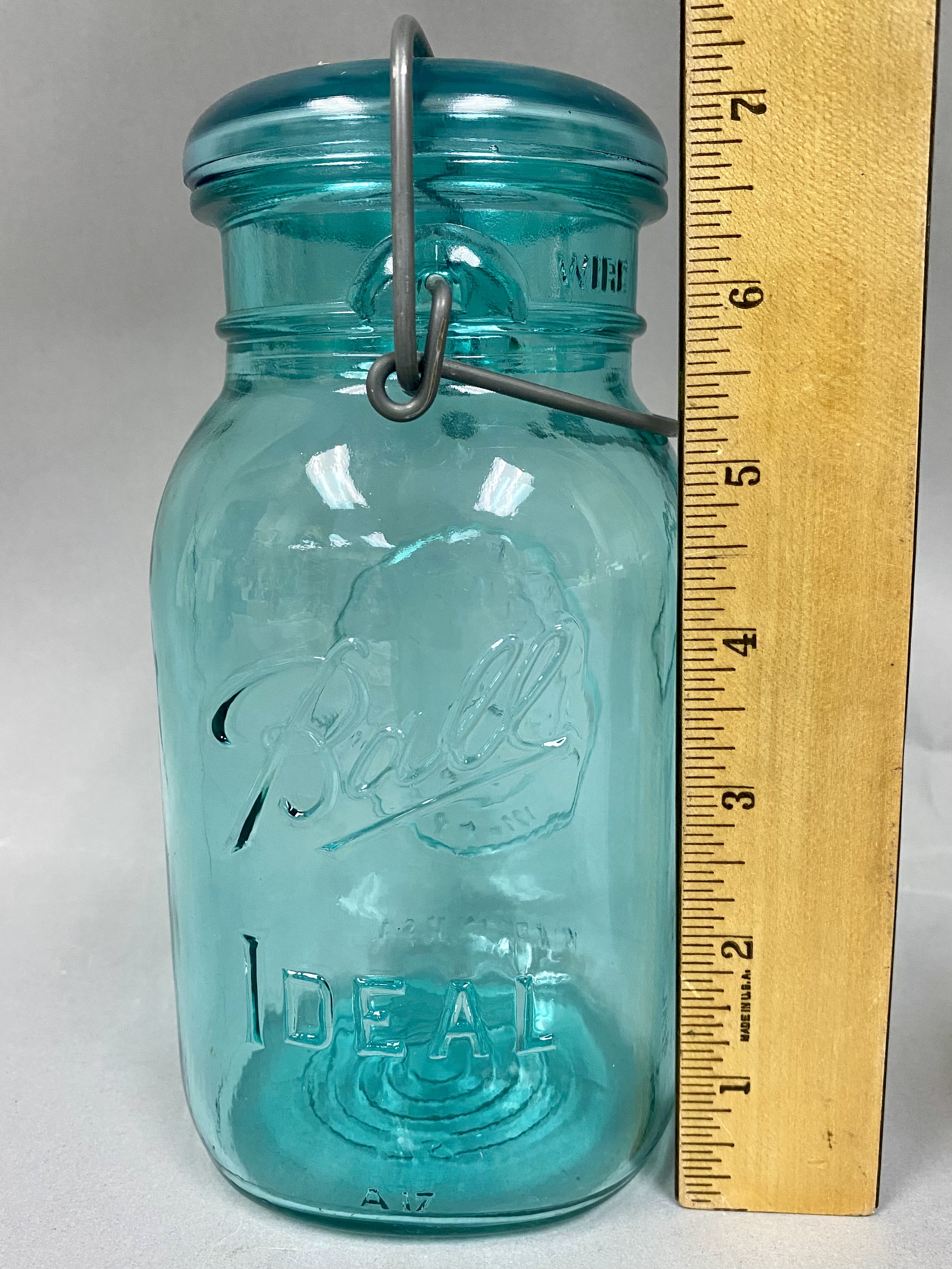 Six Vintage American Glass Bottles and Jars
