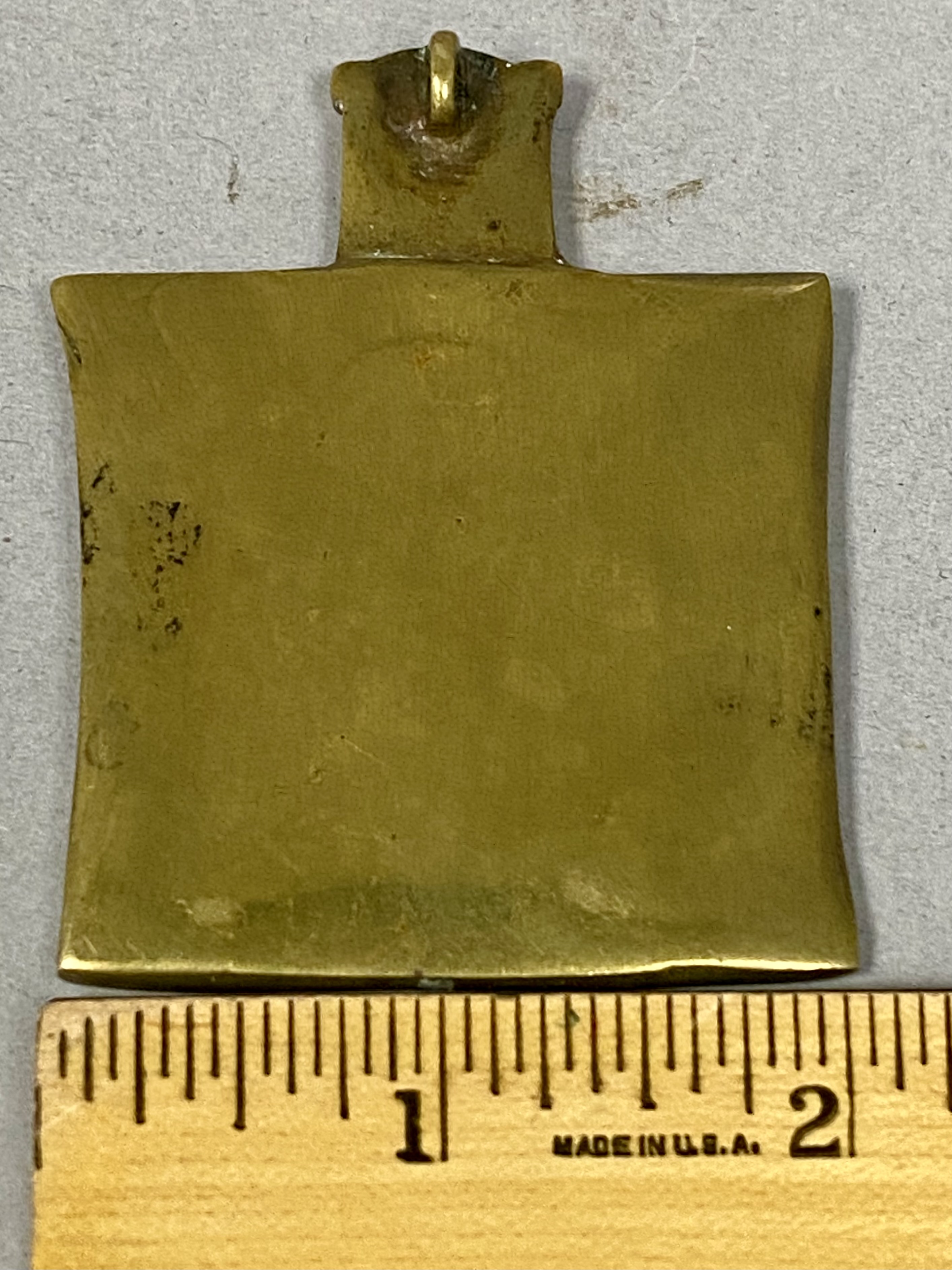 2 Russian Orthodox Cast Brass Travel Icons