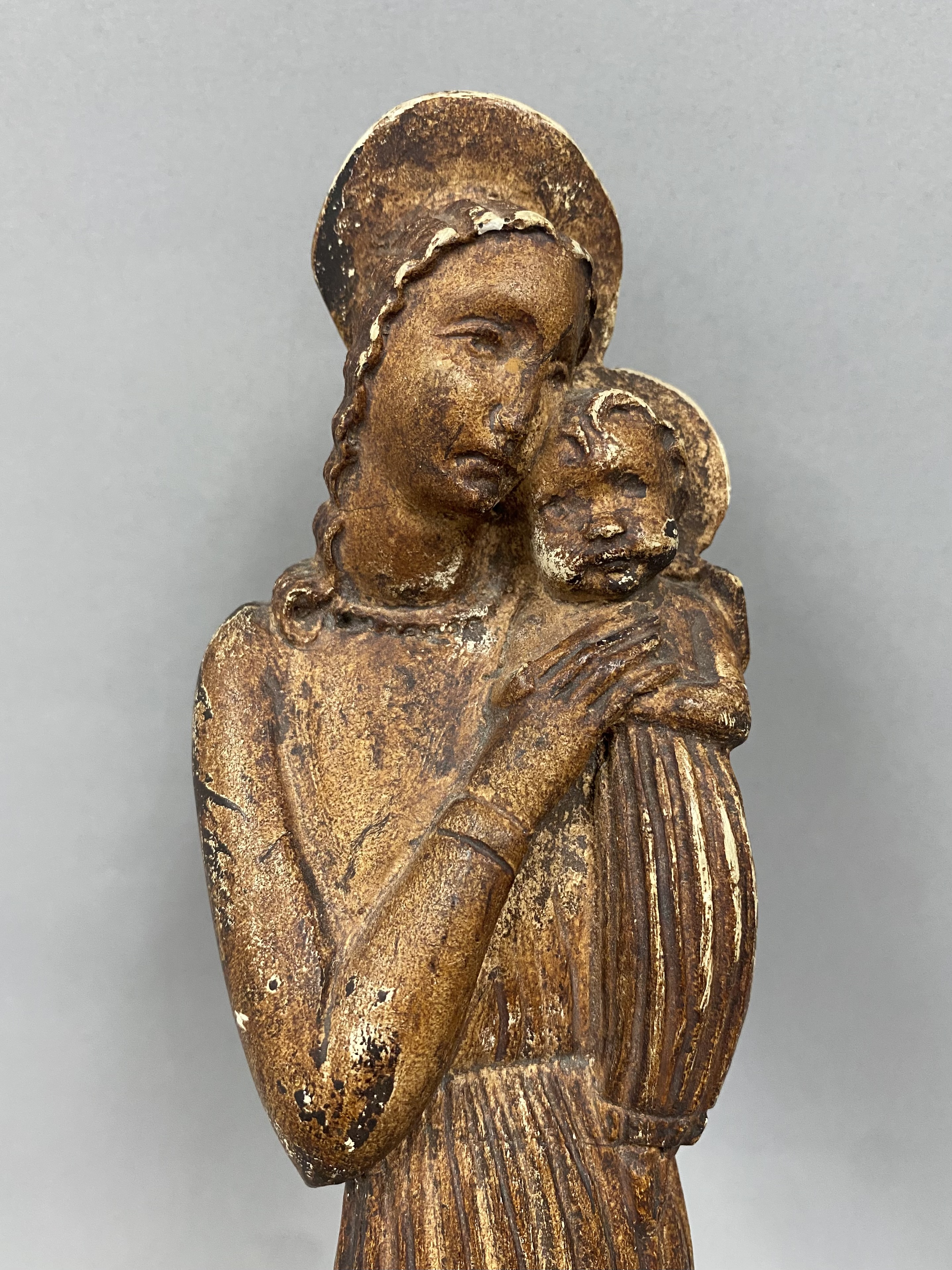Madonna and Child Elongated Wall Plaque