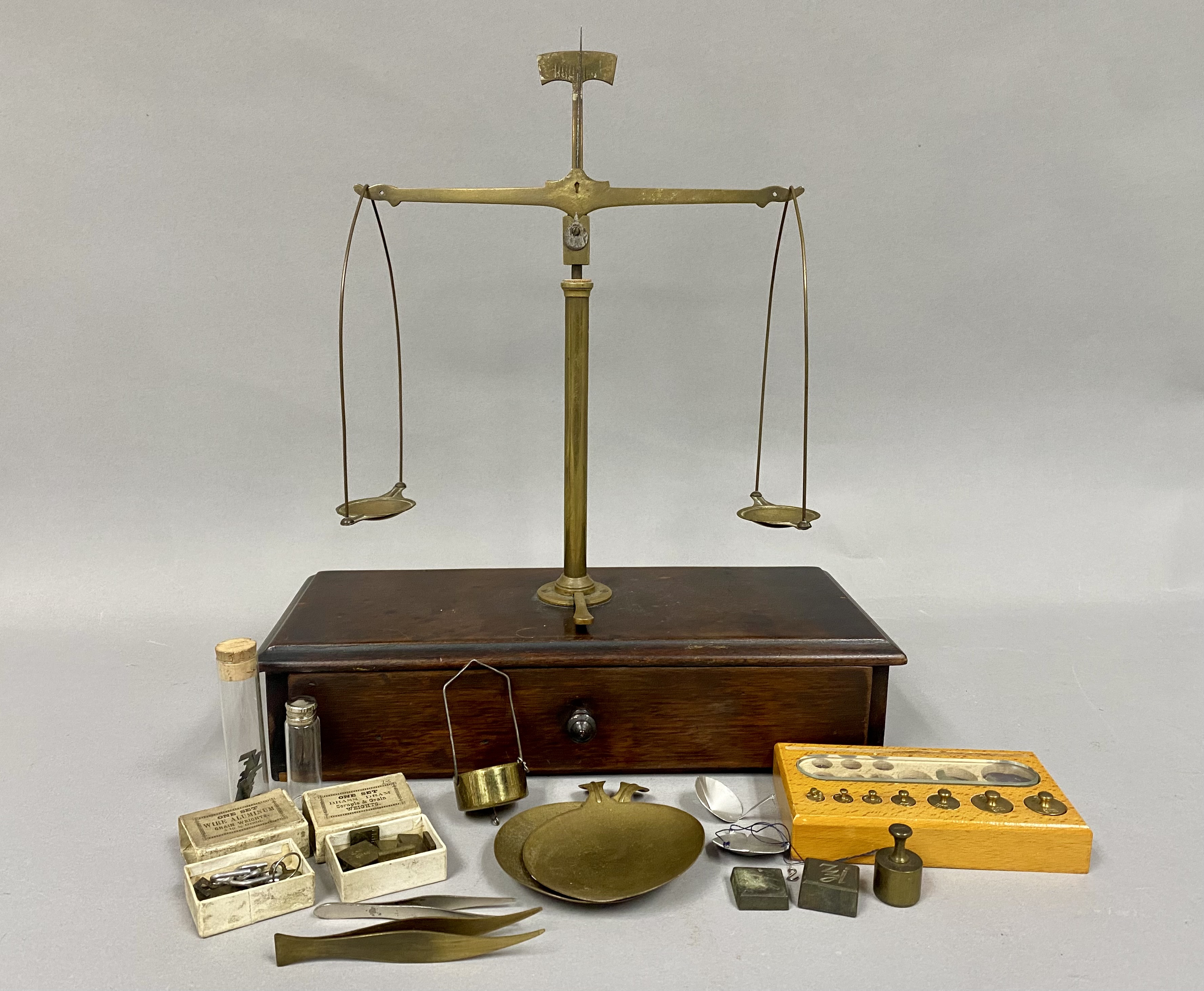 Antique Brass Apothecary Balance Scale & More