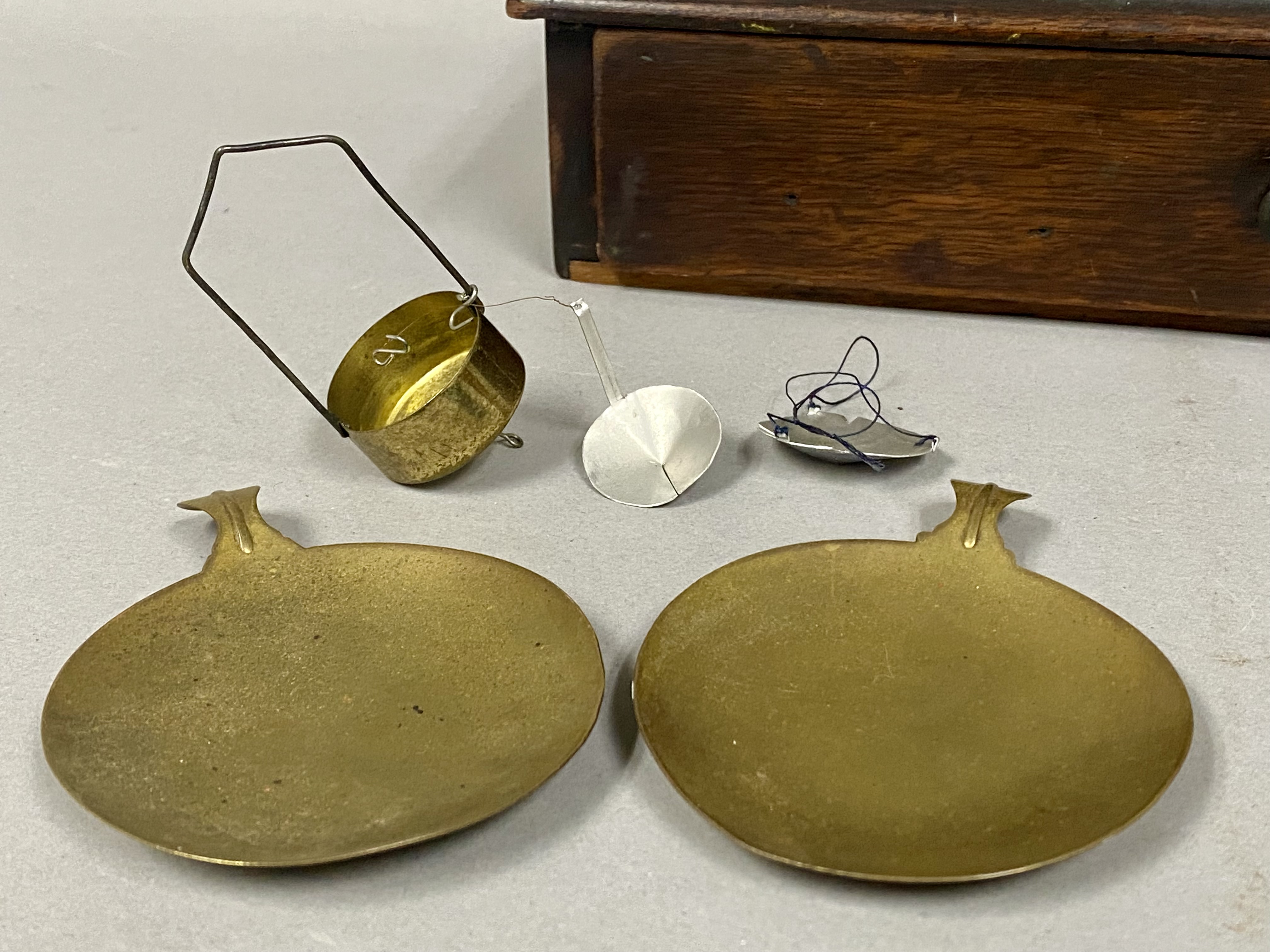 Antique Brass Apothecary Balance Scale & More