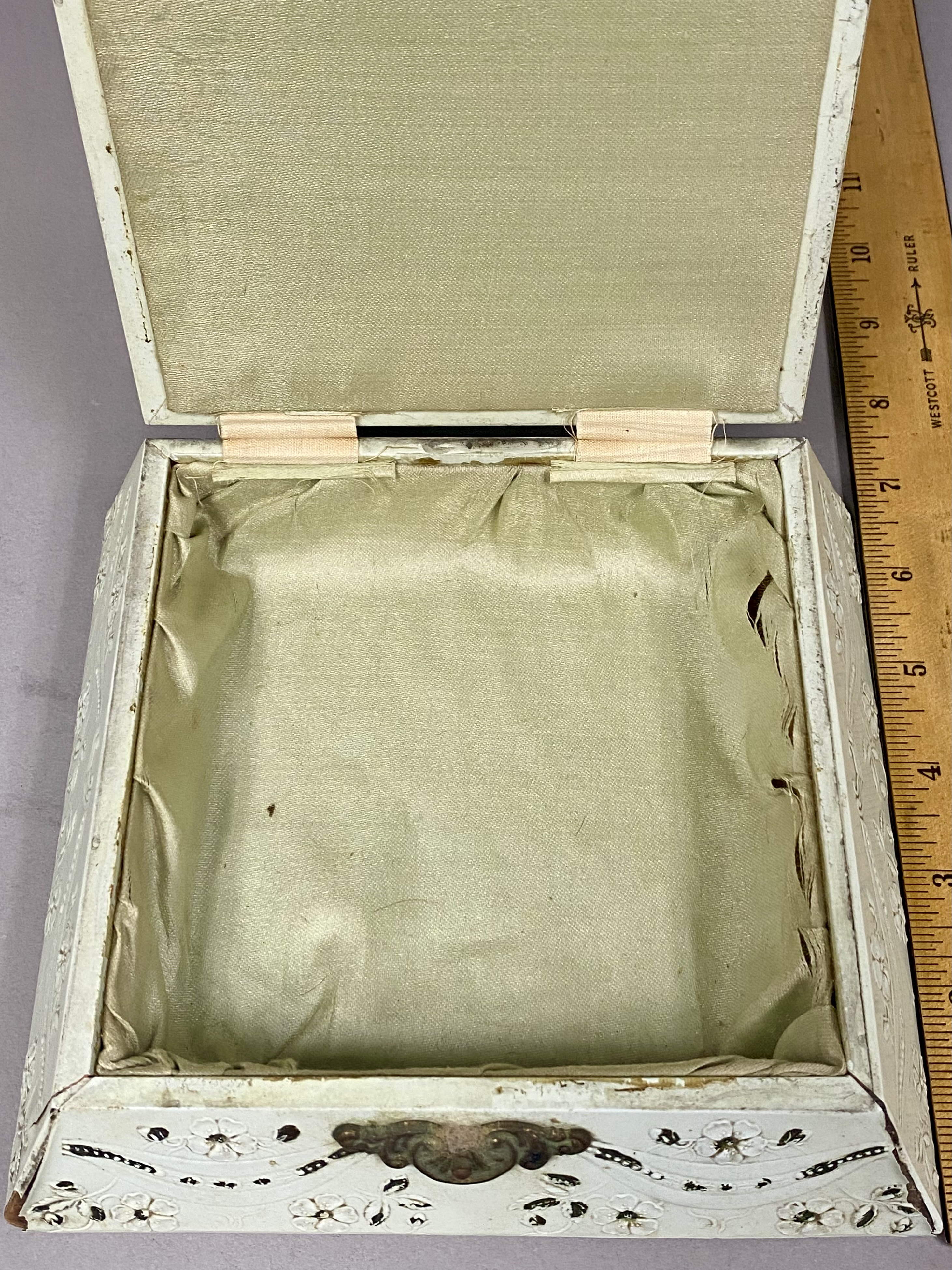 Vintage Dressing Box & Carved Wood Jewelry Box