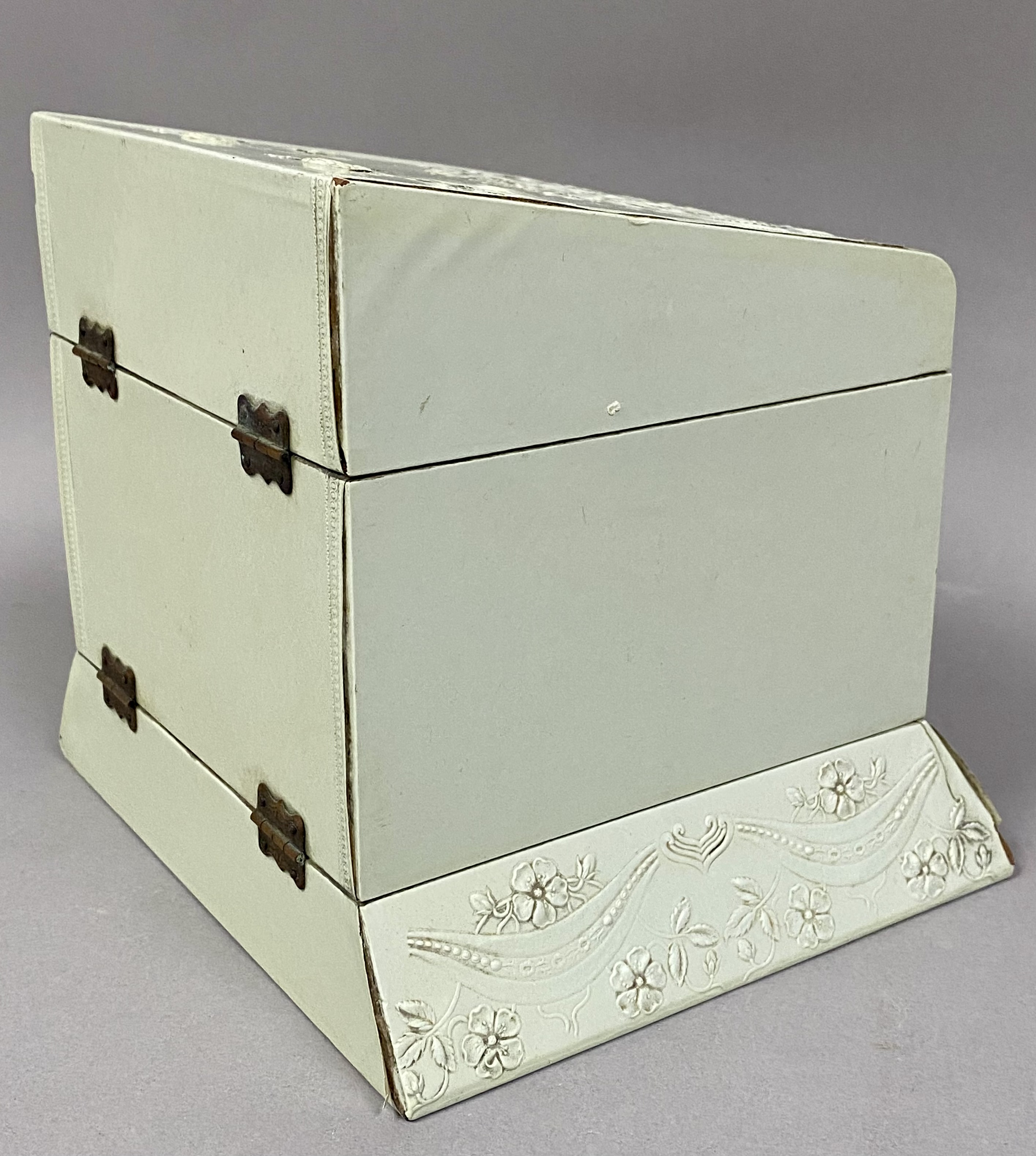 Vintage Dressing Box & Carved Wood Jewelry Box
