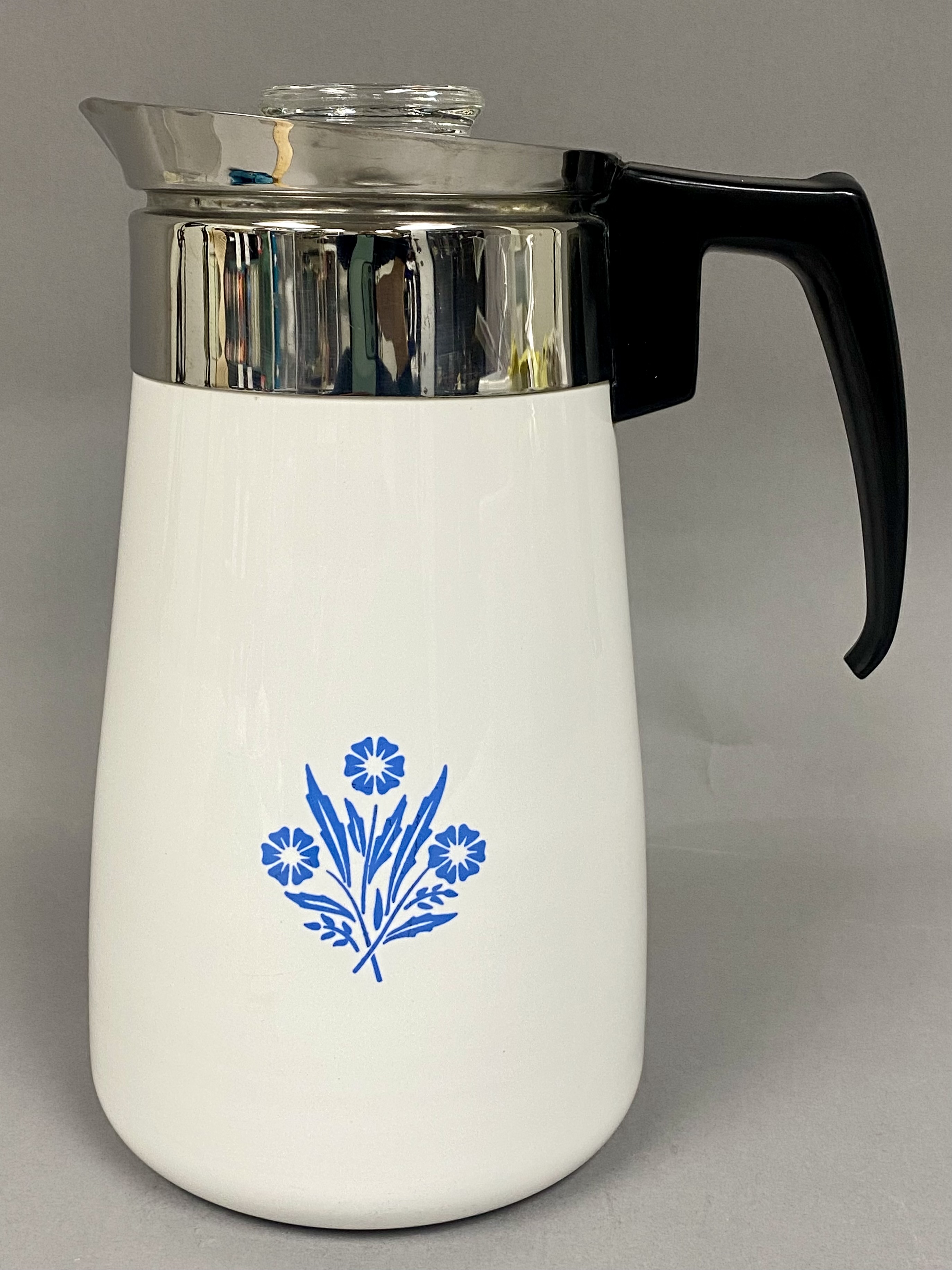 Corning Ware Blue Cornflower Pattern Coffee Percolator