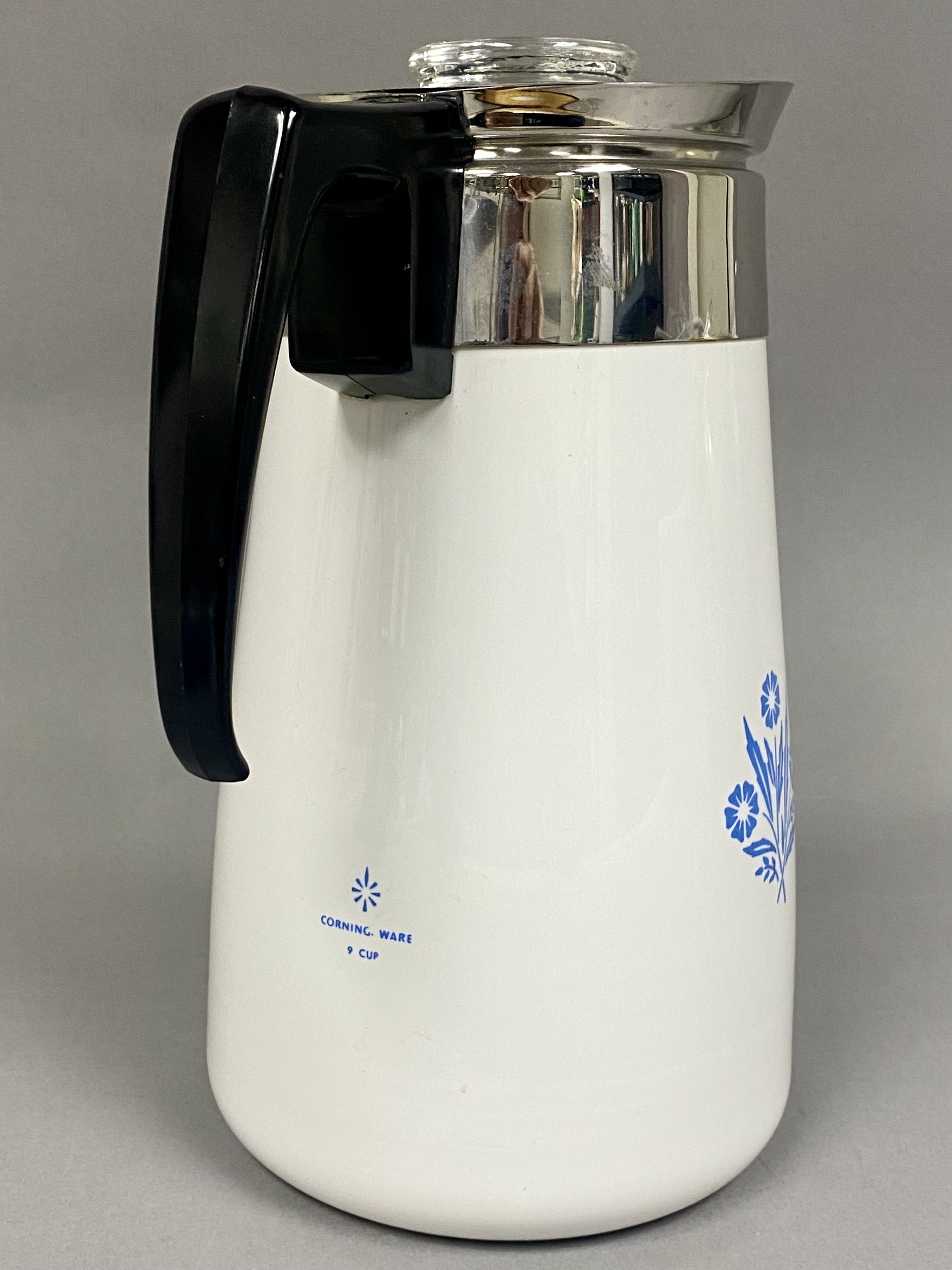 Corning Ware Blue Cornflower Pattern Coffee Percolator
