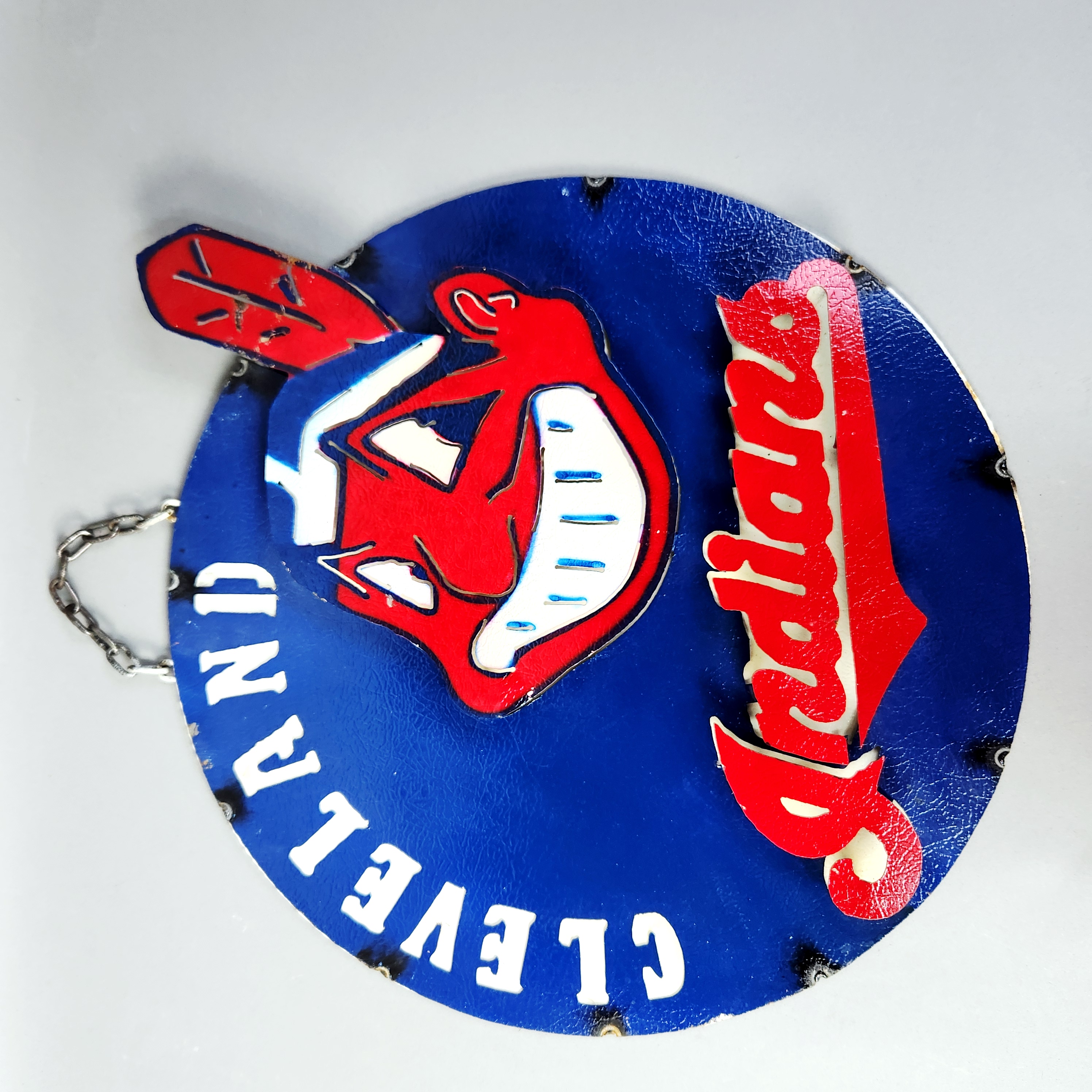 Cleveland Indians Chief Wahoo Metal Wall Sign