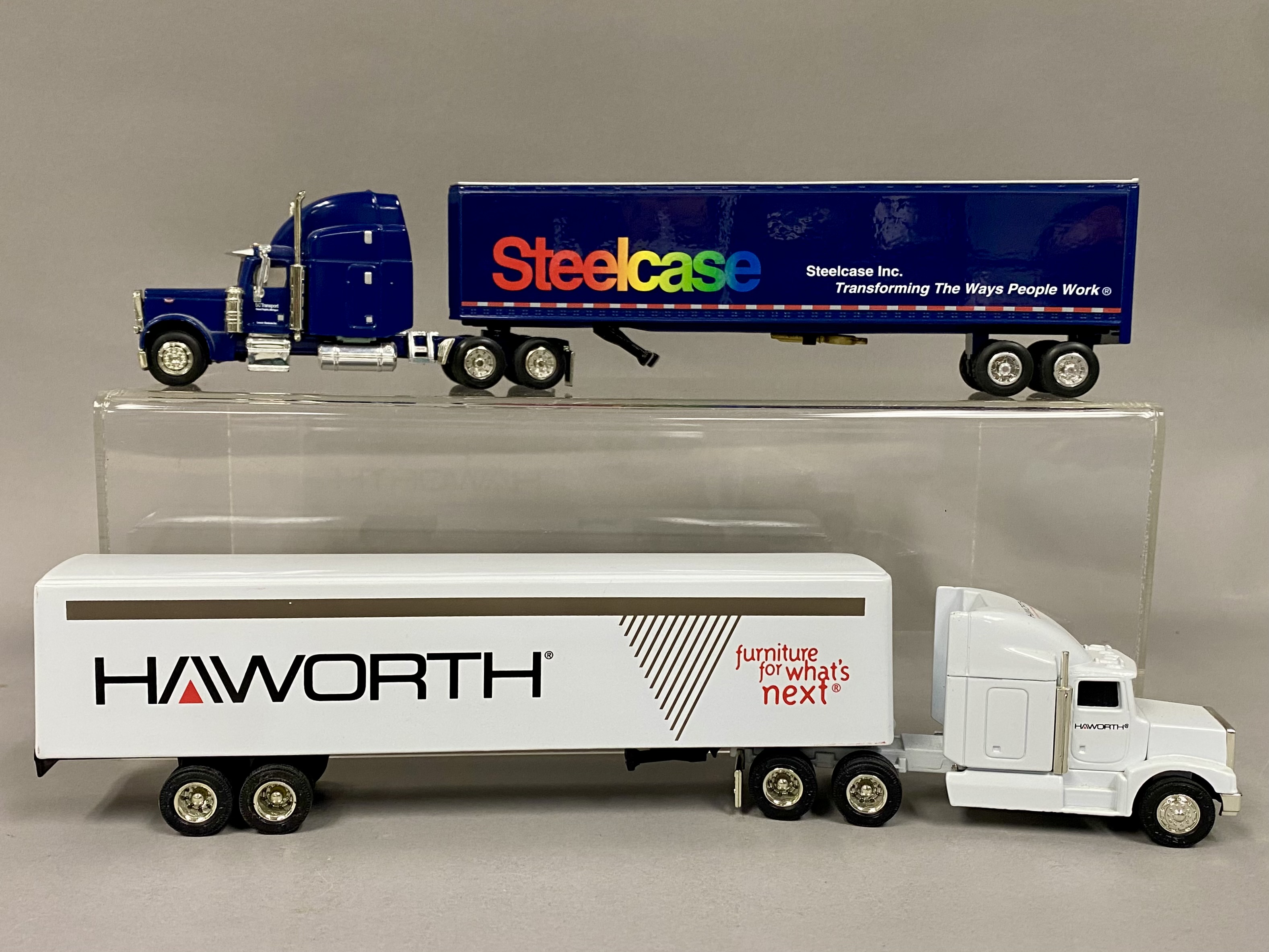 2 Die-cast Peterbilt Semi-Truck & Trailer Promo Models