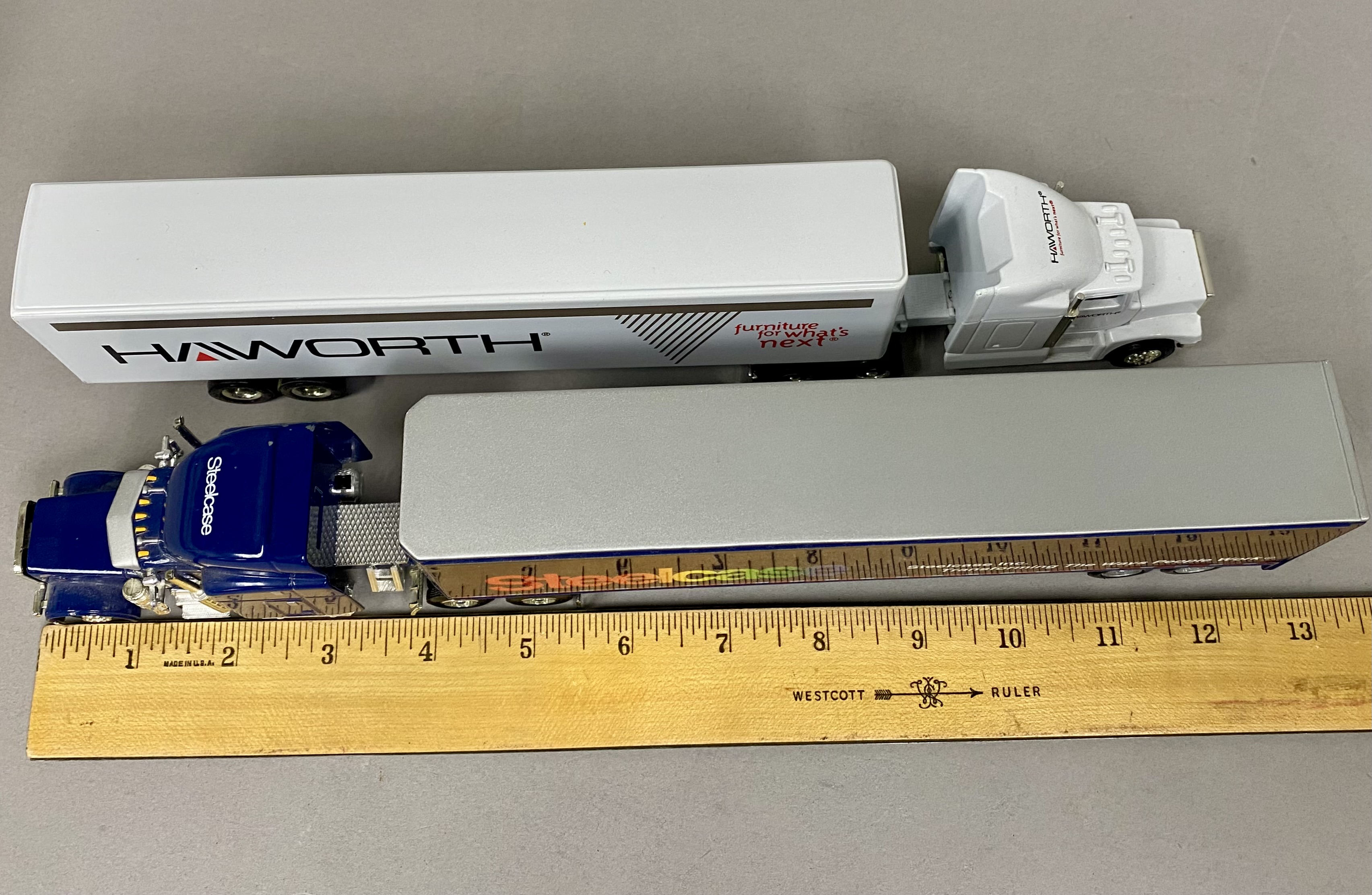 2 Die-cast Peterbilt Semi-Truck & Trailer Promo Models