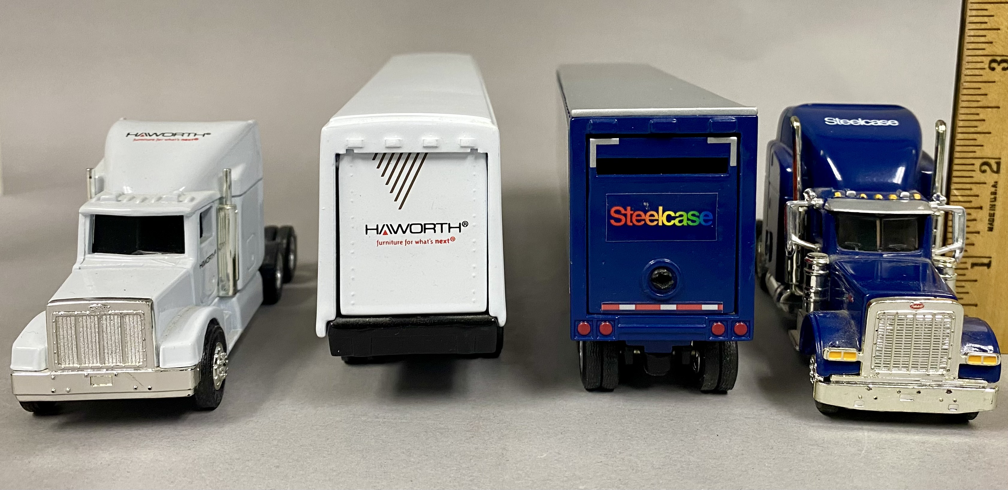 2 Die-cast Peterbilt Semi-Truck & Trailer Promo Models