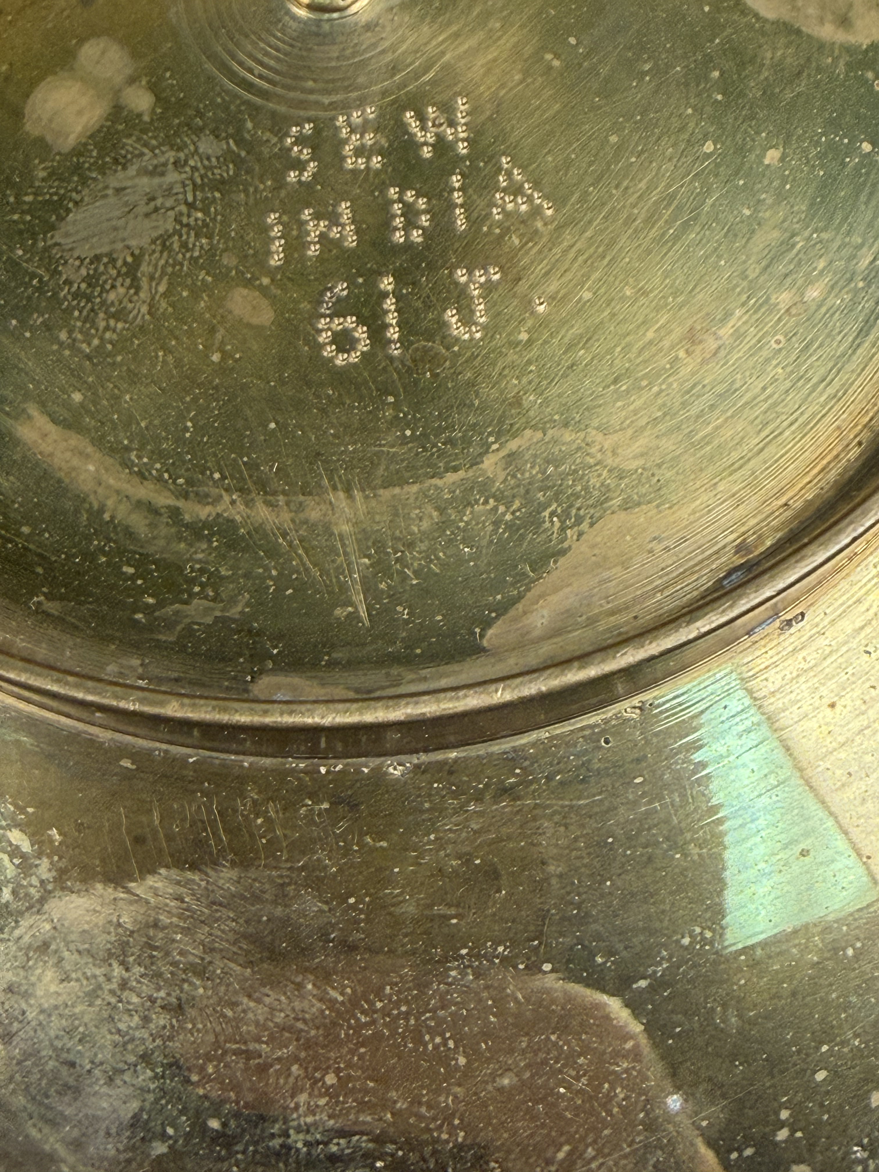 Four Indian Etched Brass Vessels