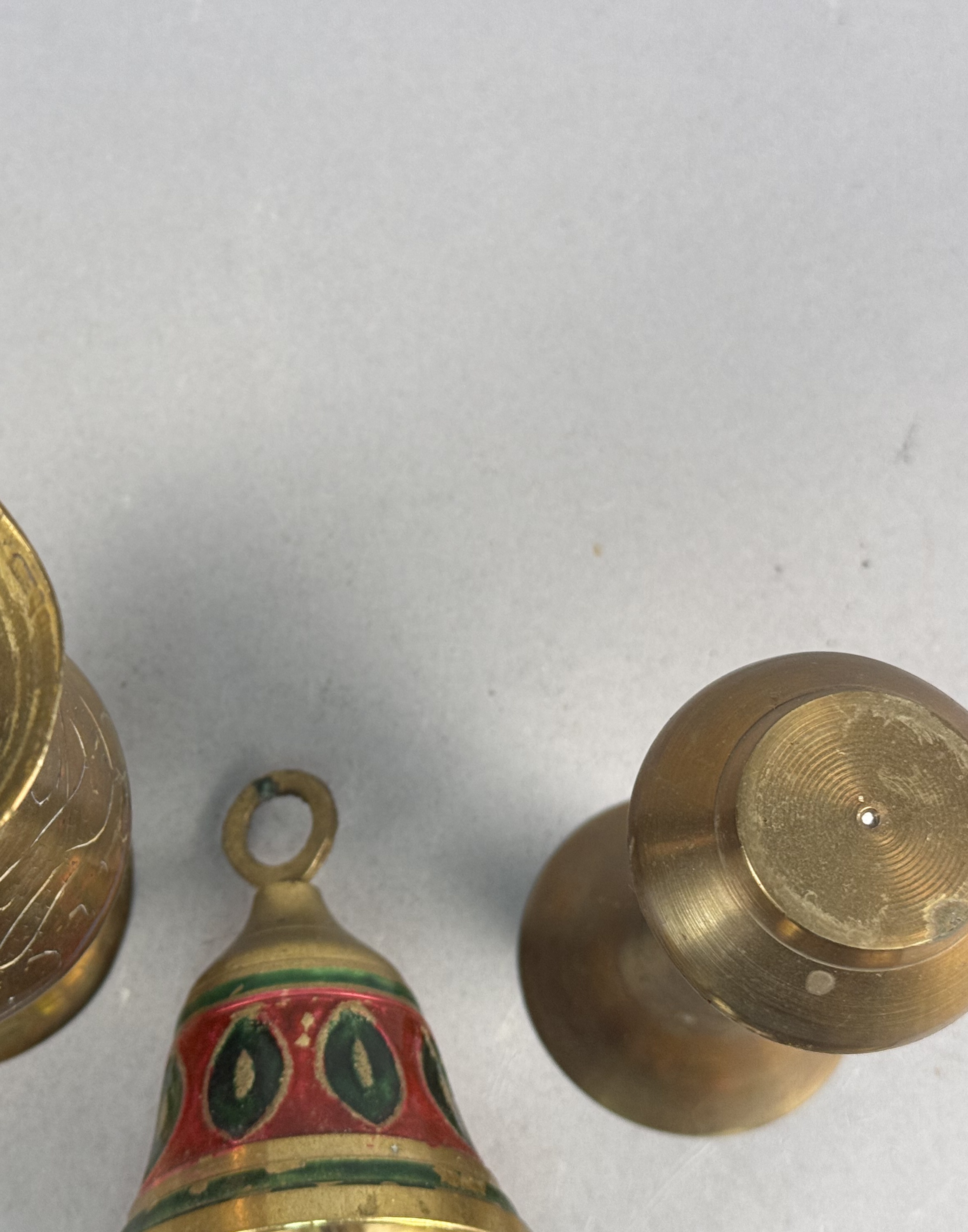 Vintage Indian Style Etched & Enameled Brass Items