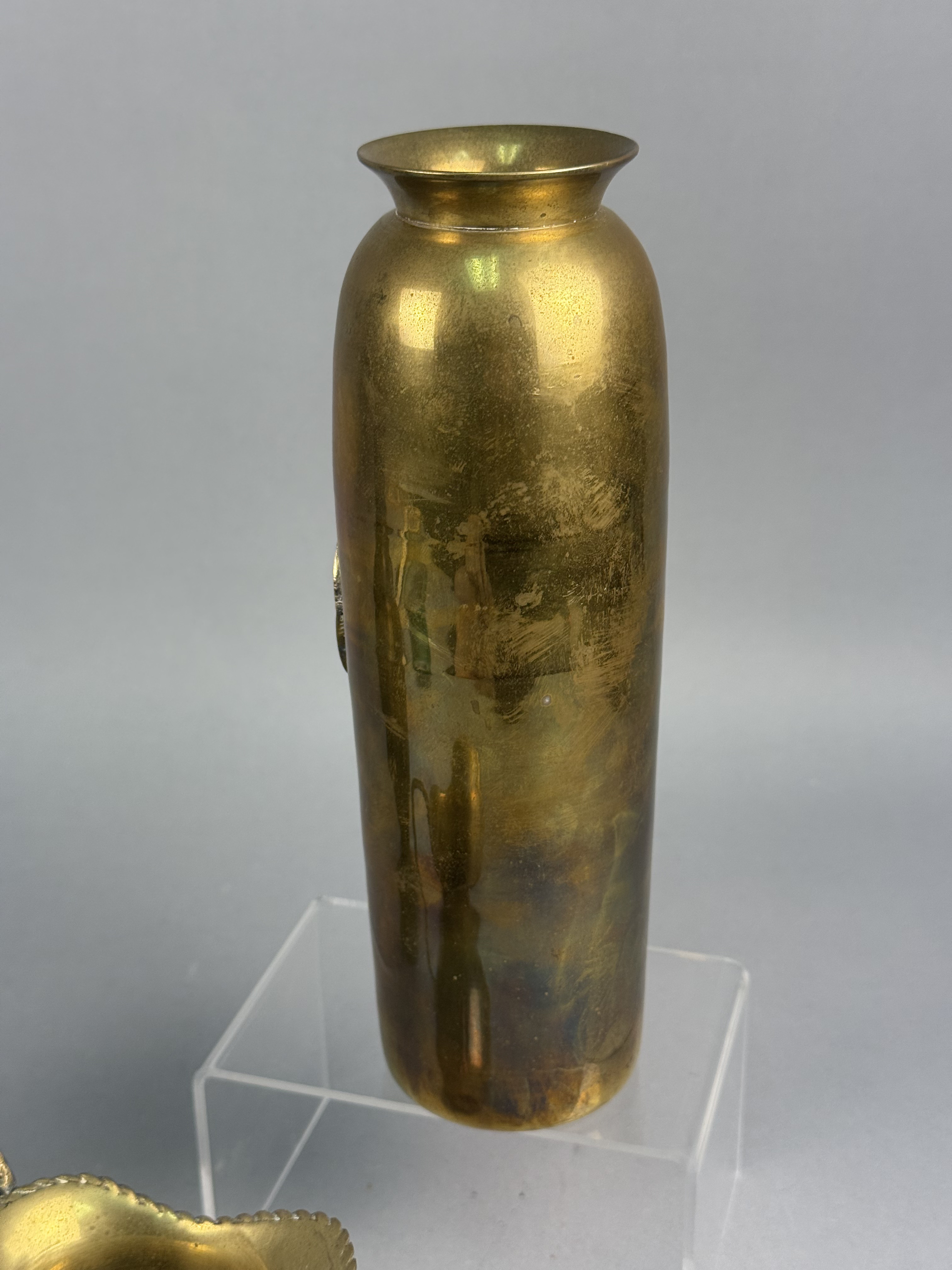 A Trio of Decorative Brass Vessels