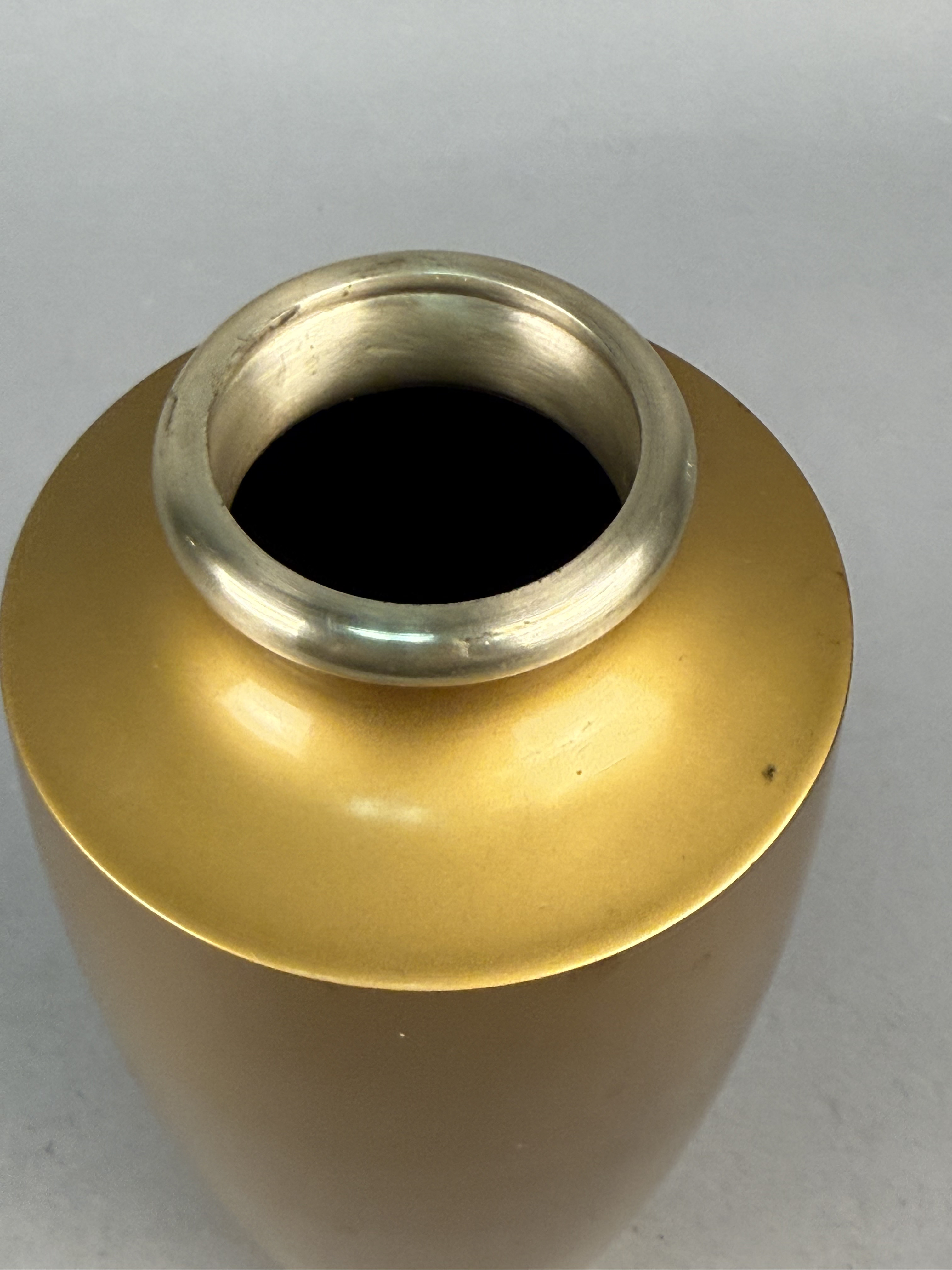 Japanese Mixed Metal Relief Vase