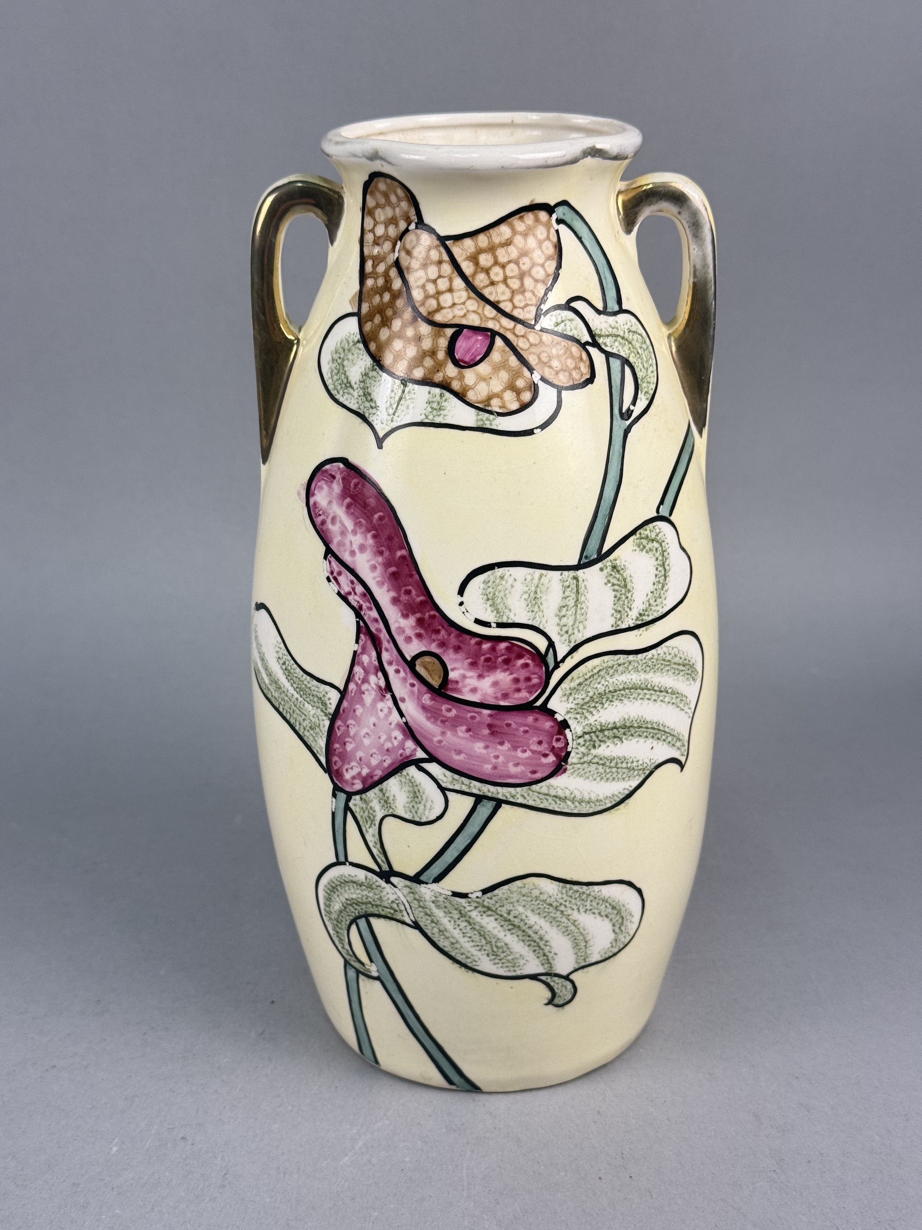 Royal Nishiki Nippon Art Nouveau Ceramic Vase