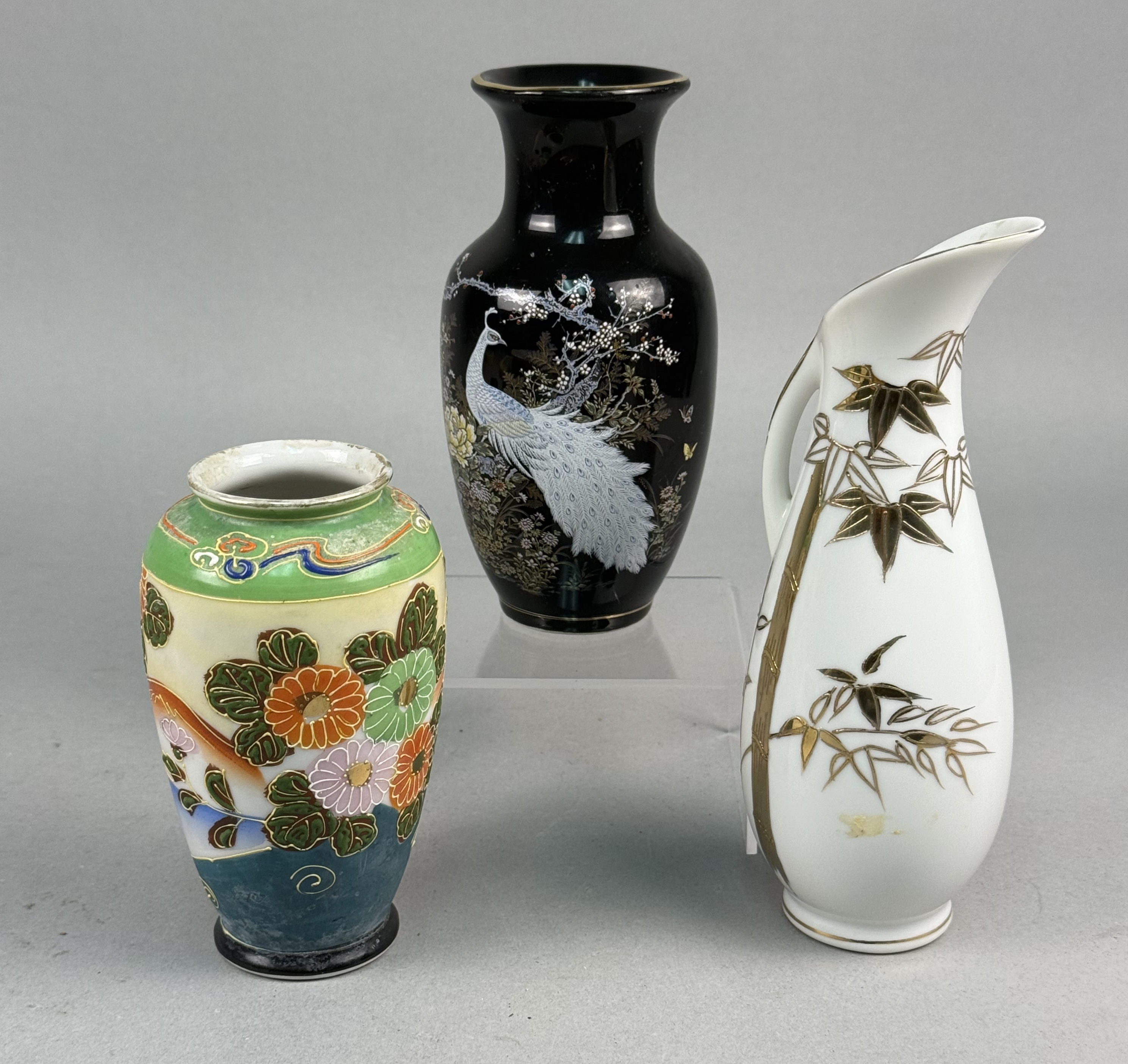 A Trio of Japanese Ceramic and Porcelain Vessels